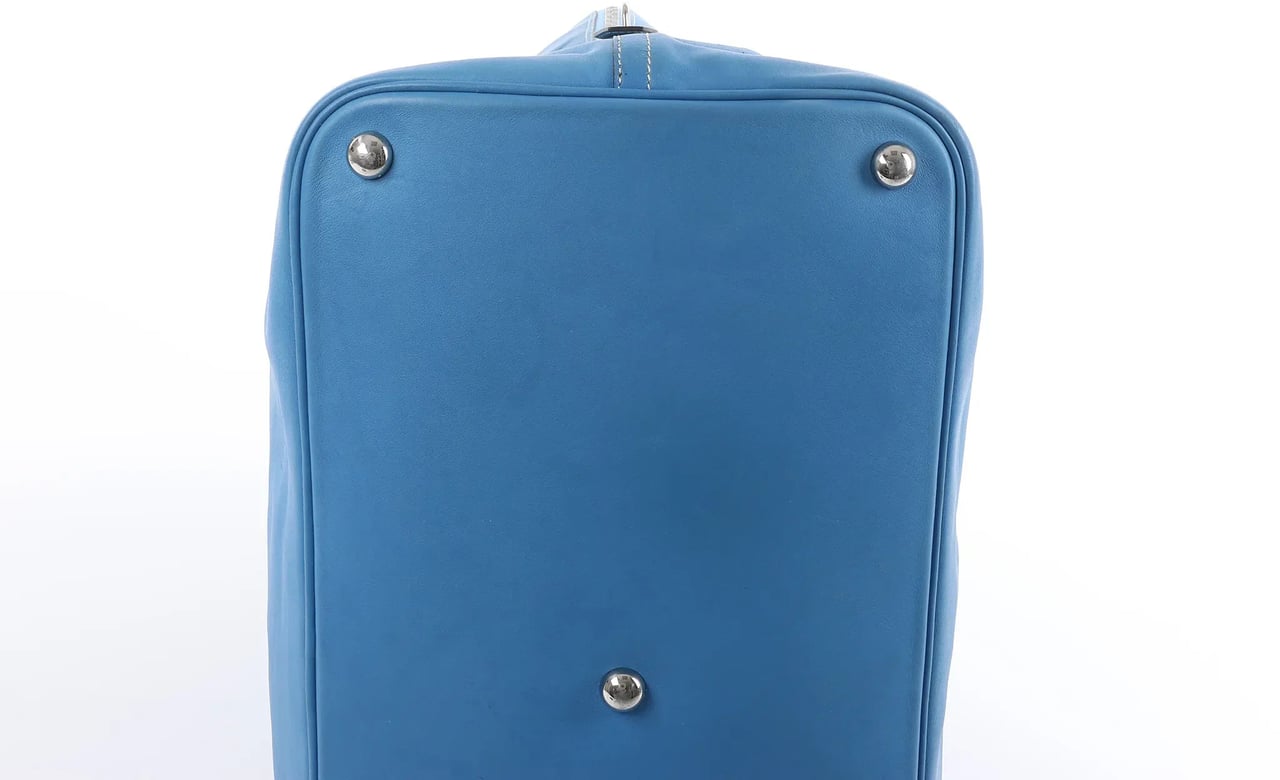 Hermès HERMES Bolide Relax 45 Handbag in Veau Sikkim Azure T:2015 Blauw