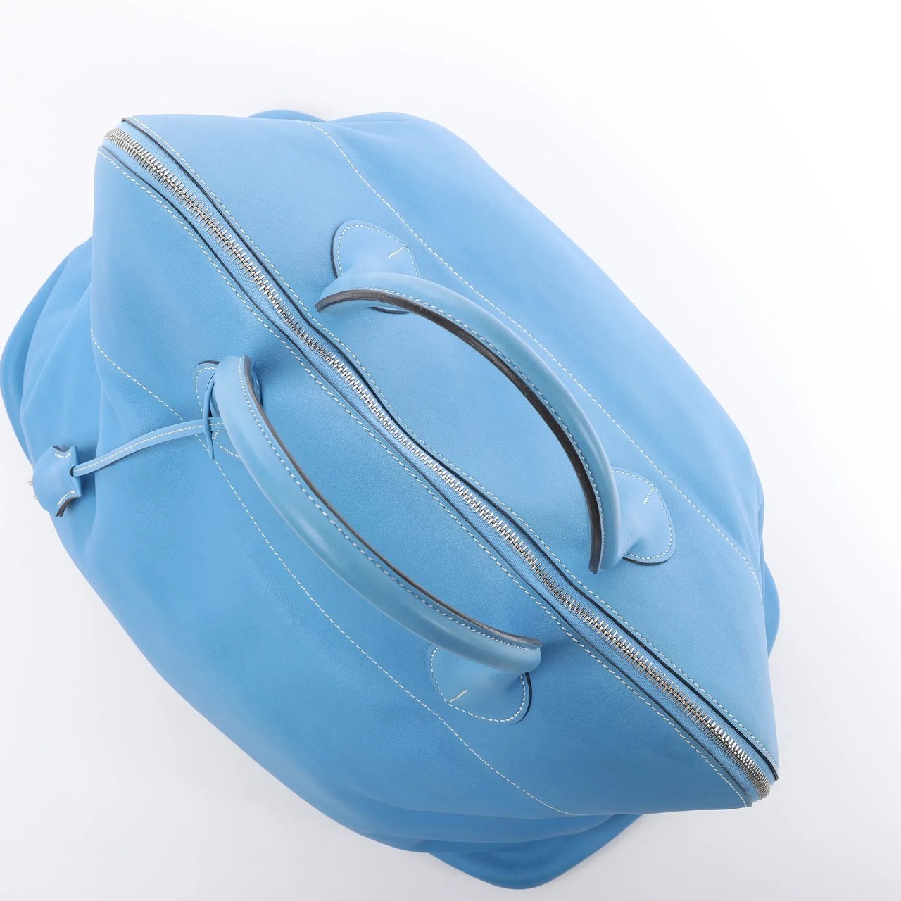 Hermès HERMES Bolide Relax 45 Handbag in Veau Sikkim Azure T:2015 Blauw