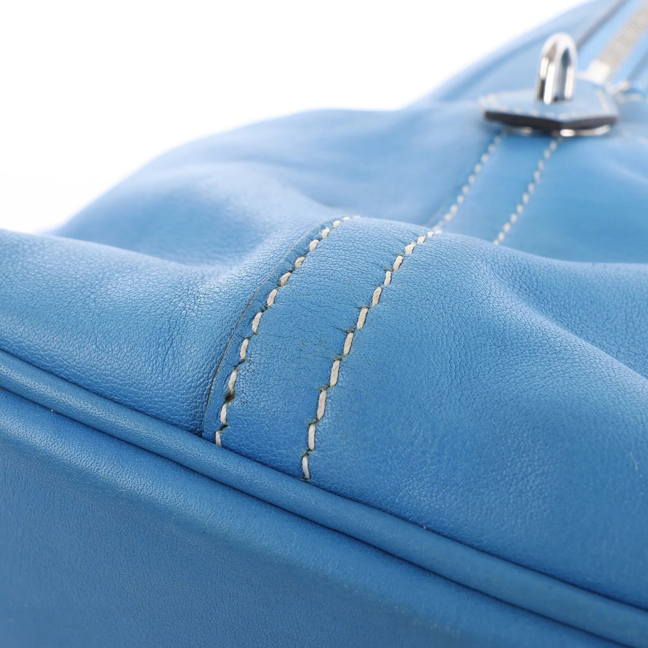 Hermès HERMES Bolide Relax 45 Handbag in Veau Sikkim Azure T:2015 Blauw