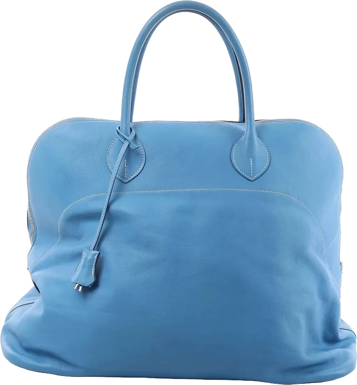 Hermès HERMES Bolide Relax 45 Handbag in Veau Sikkim Azure T:2015 Blauw