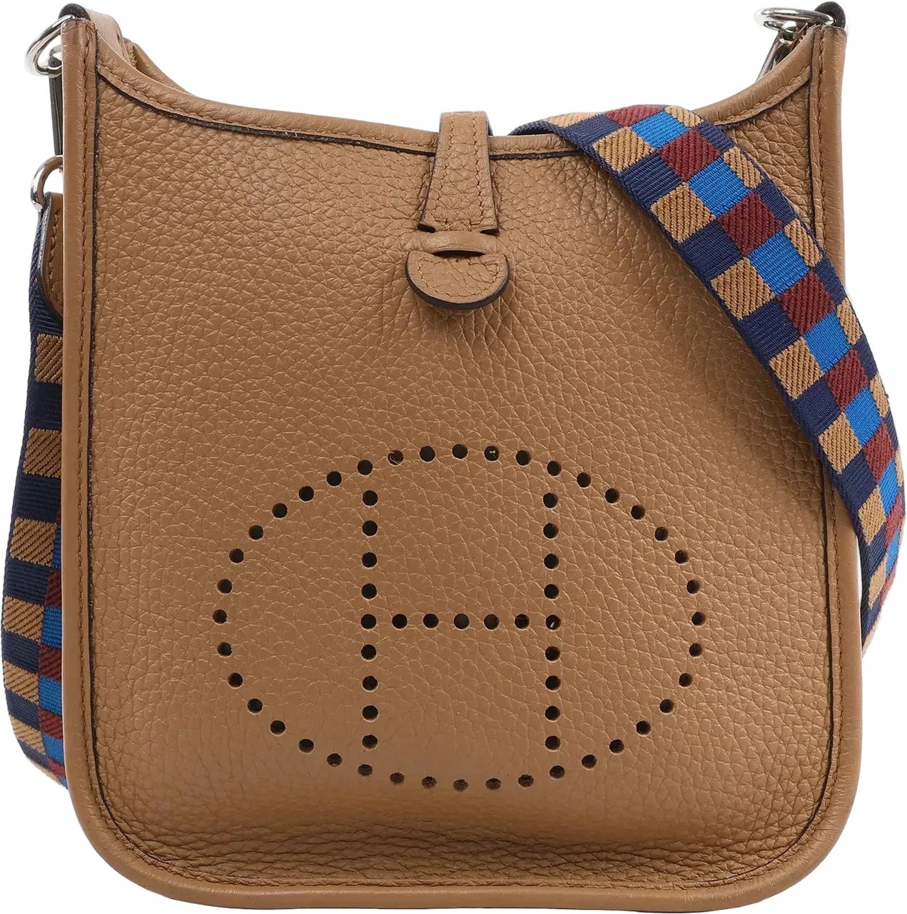 Hermès Evelyne Taurillon Clemence Maxi Quadrille TPM Chai Shoulder bag U:2022 Bruin