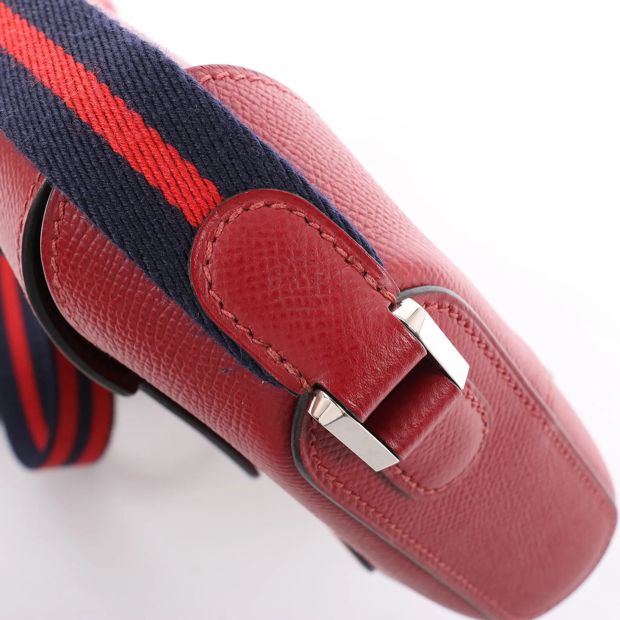 Hermès HERMES Octagon Veau Epsom Crossbody Bag in Rouge Grenat X: 2016 Rood