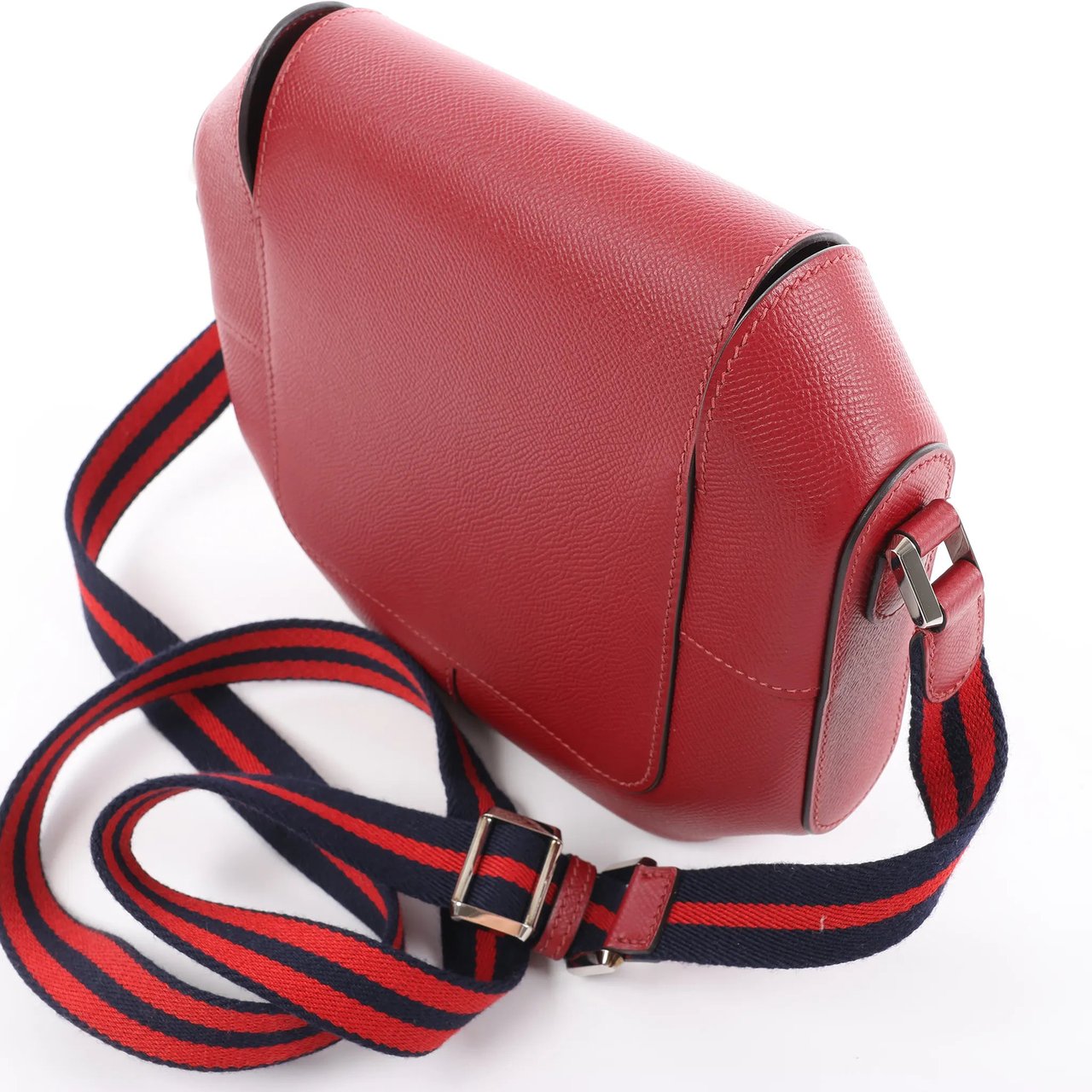 Hermès HERMES Octagon Veau Epsom Crossbody Bag in Rouge Grenat X: 2016 Rood