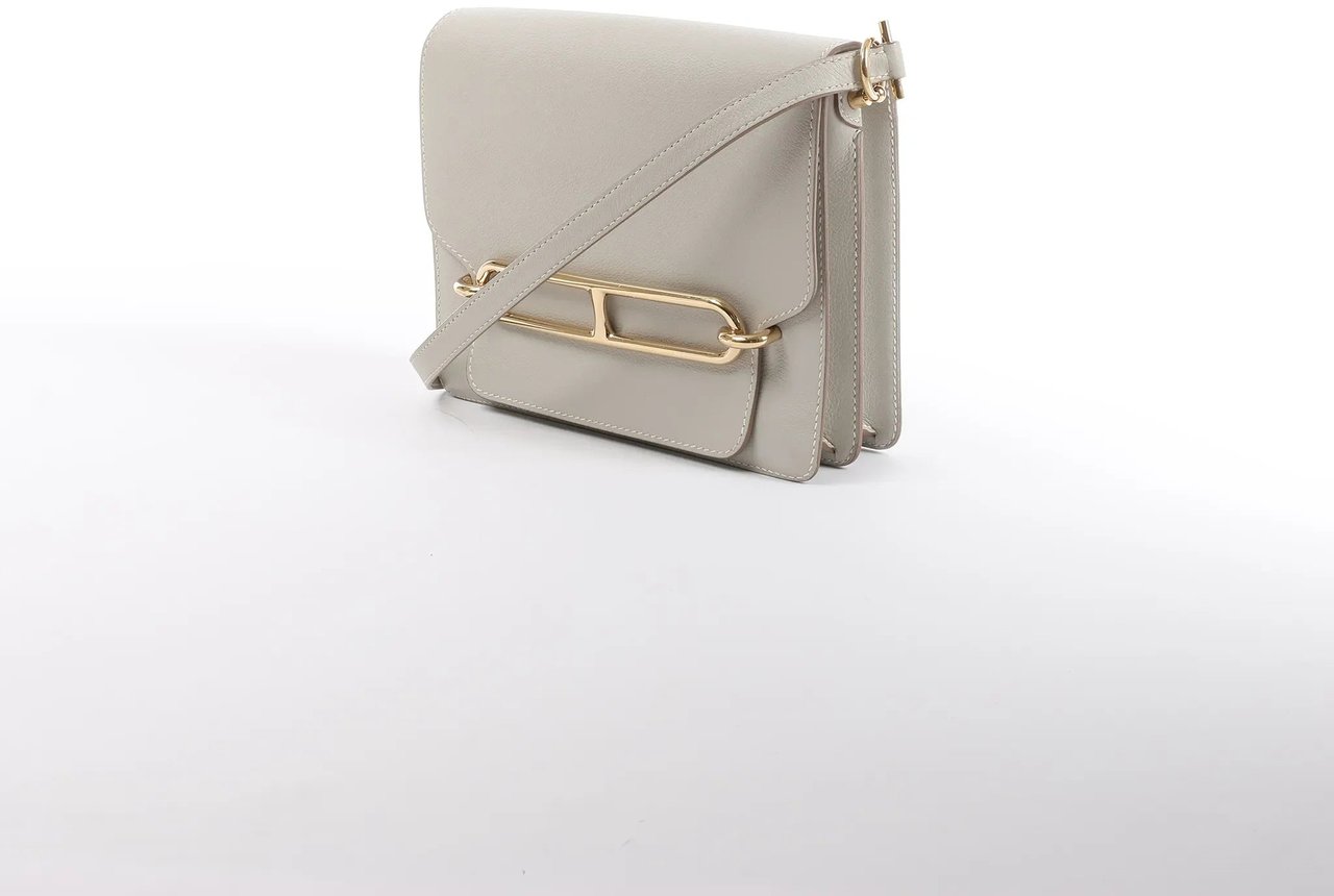 Hermès Hermes Sac Roulis 23 Evercolor Crossbody Bag in Pearl Gray C: 2018 Grijs