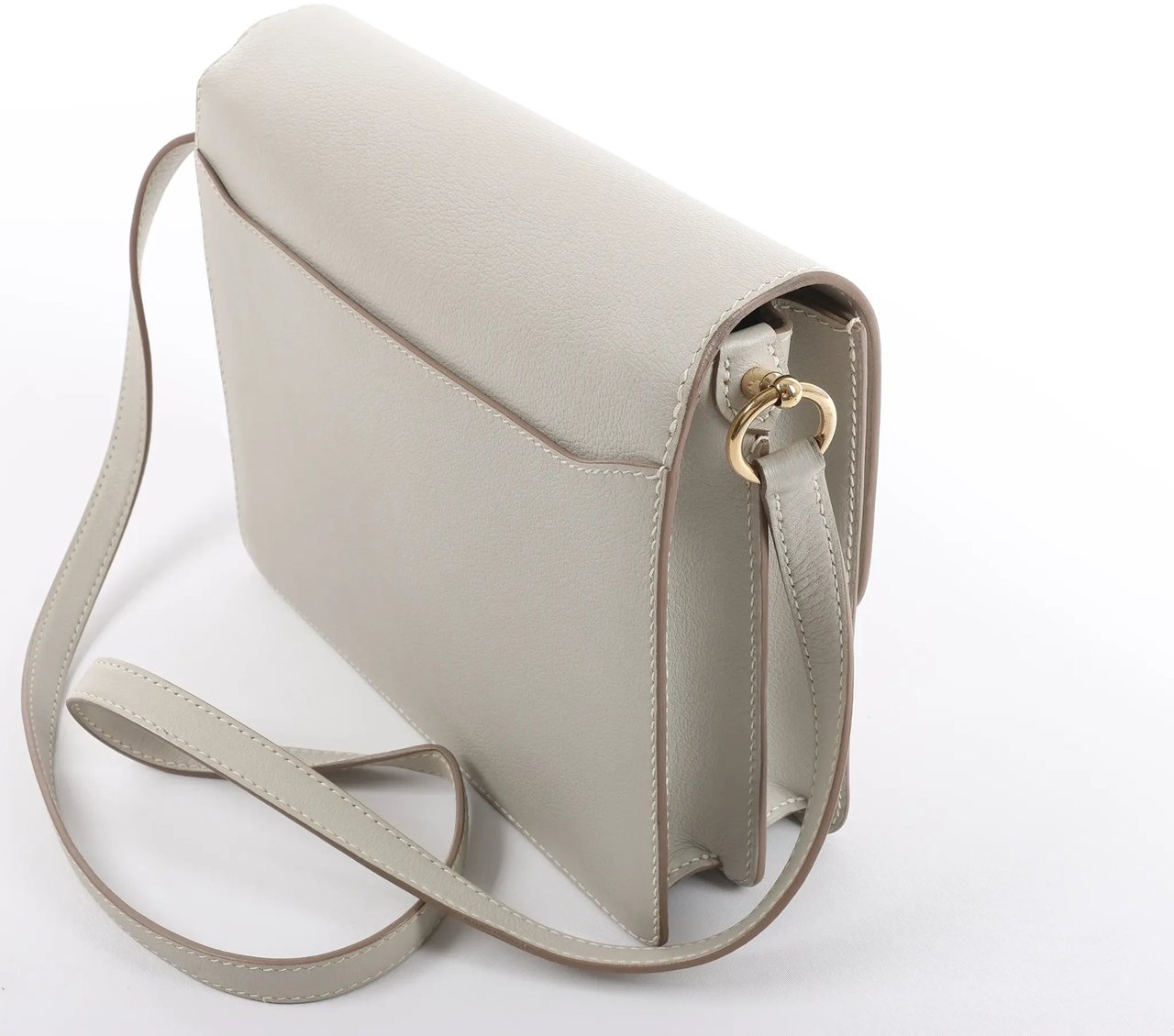 Hermès Hermes Sac Roulis 23 Evercolor Crossbody Bag in Pearl Gray C: 2018 Grijs