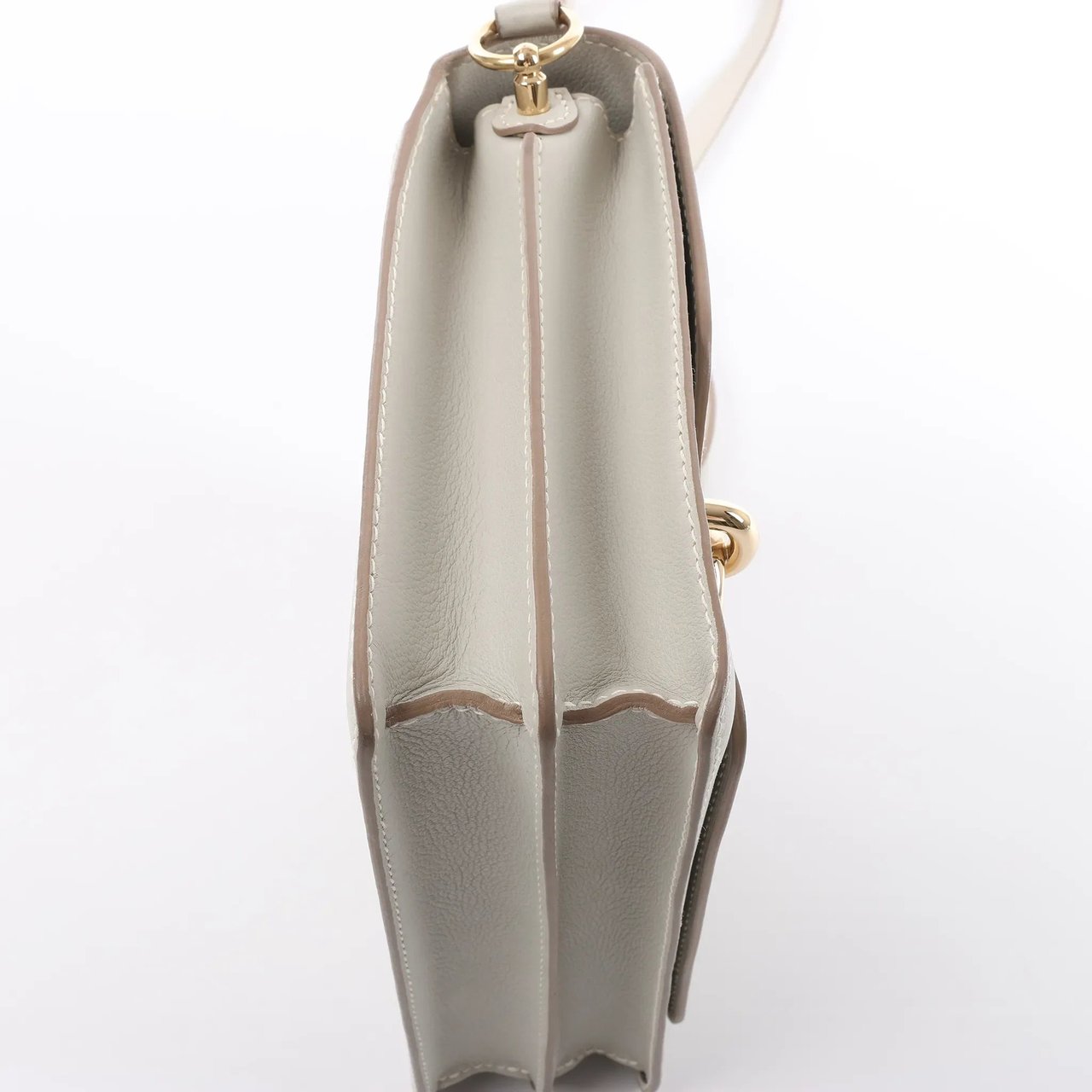 Hermès Hermes Sac Roulis 23 Evercolor Crossbody Bag in Pearl Gray C: 2018 Grijs