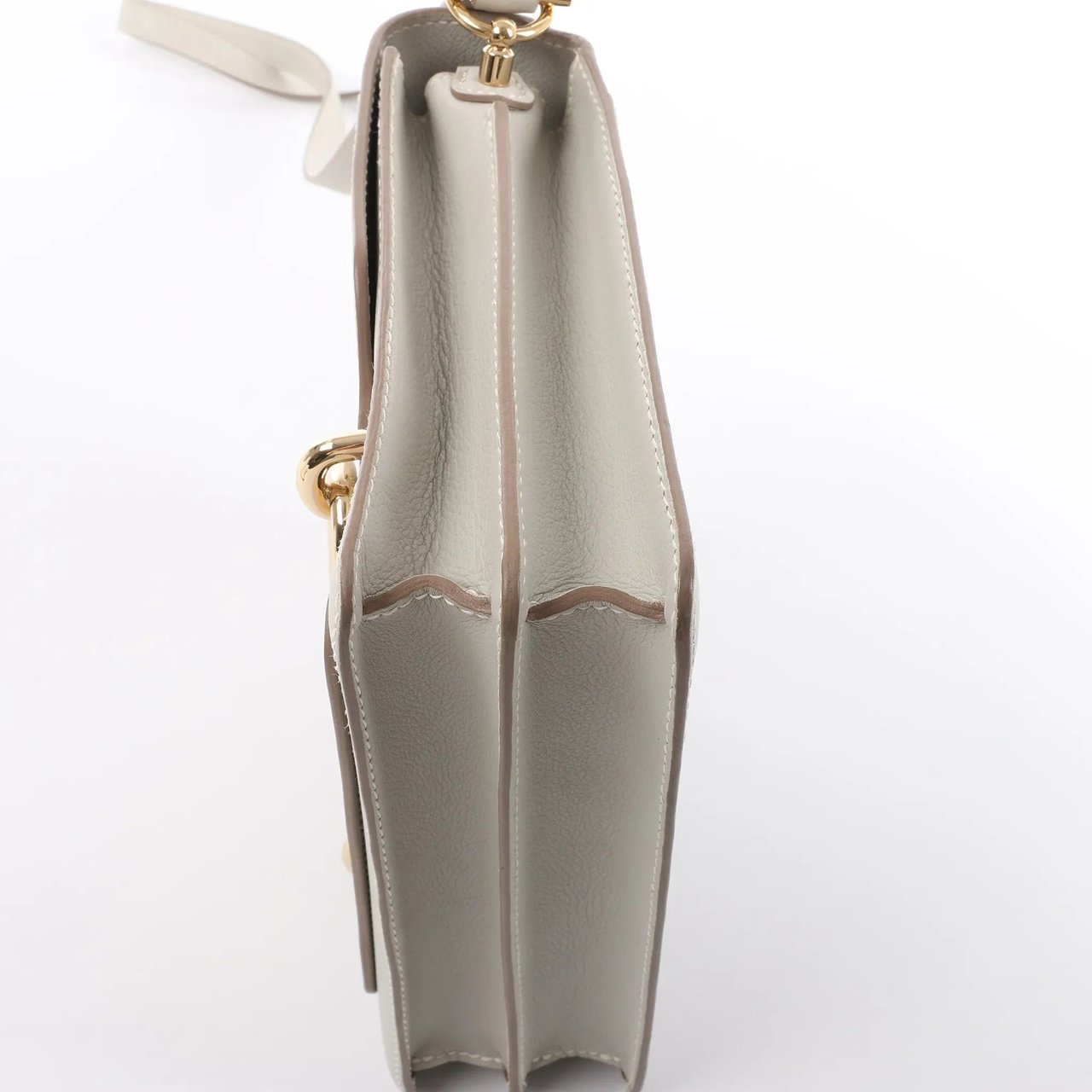 Hermès Hermes Sac Roulis 23 Evercolor Crossbody Bag in Pearl Gray C: 2018 Grijs