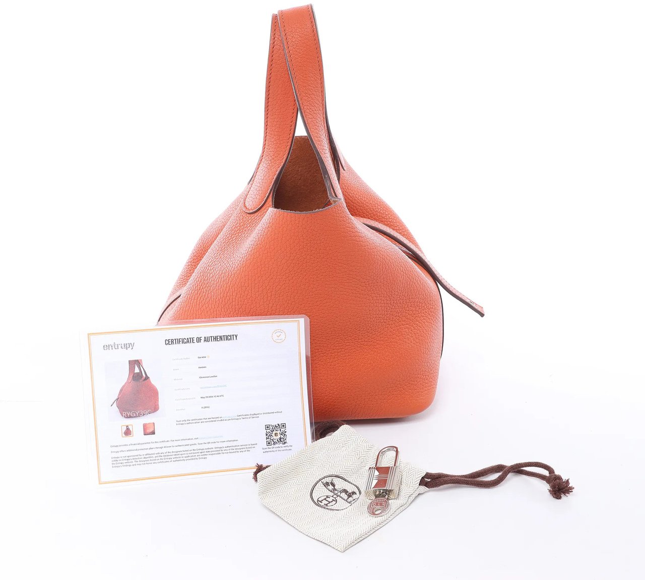 Hermès HERMES Picotin Lock 18 PM Taurillon Clemence Handbag in Orange X: 2016 Oranje