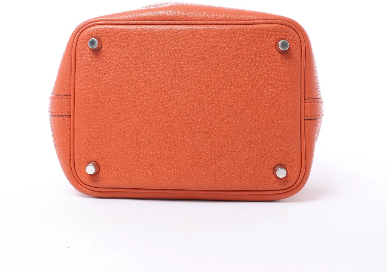 Hermès HERMES Picotin Lock 18 PM Taurillon Clemence Handbag in Orange X: 2016 Oranje