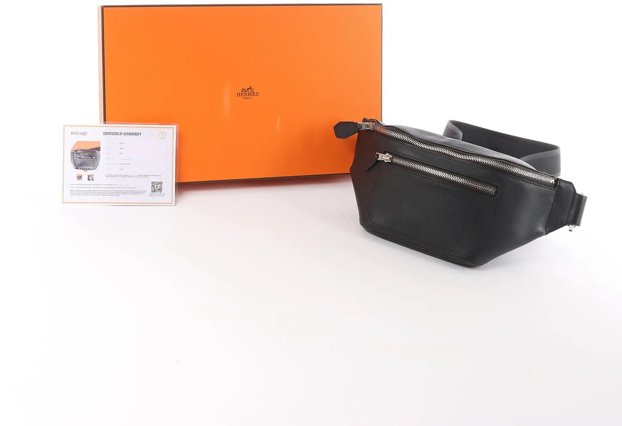 Hermès Cityslide Cross PM Taurillon Cristobal Belt Bag in Black C: 2018 Zwart