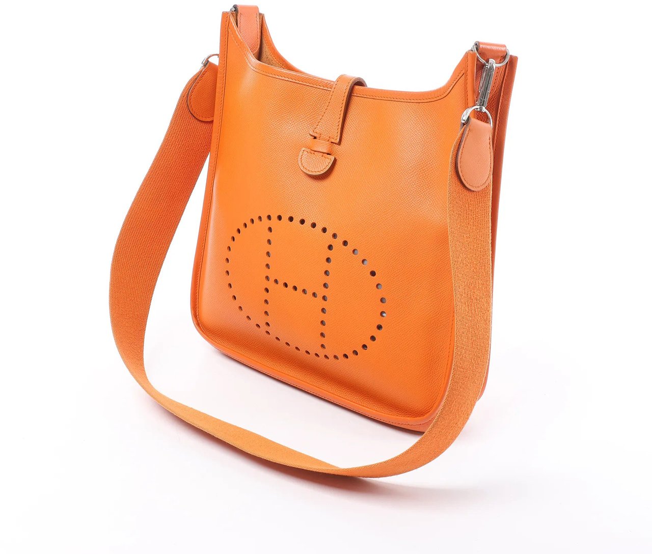 Hermès Hermes Evelyn 1 29 PM Epsom Leather Shoulder Bag in Orange □N:2010 Oranje