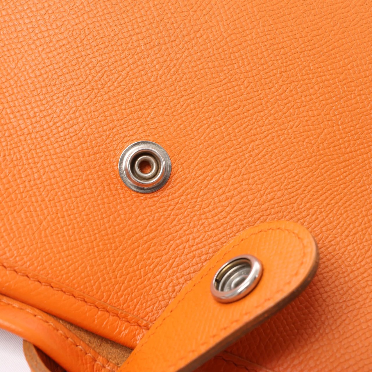 Hermès Hermes Evelyn 1 29 PM Epsom Leather Shoulder Bag in Orange □N:2010 Oranje