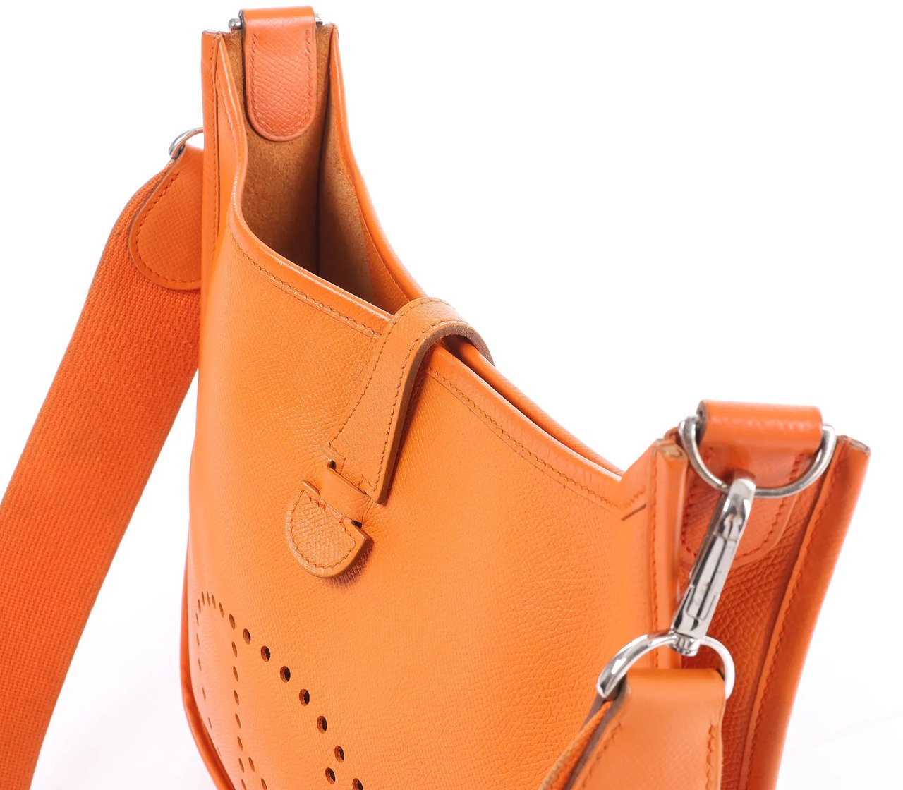 Hermès Hermes Evelyn 1 29 PM Epsom Leather Shoulder Bag in Orange □N:2010 Oranje