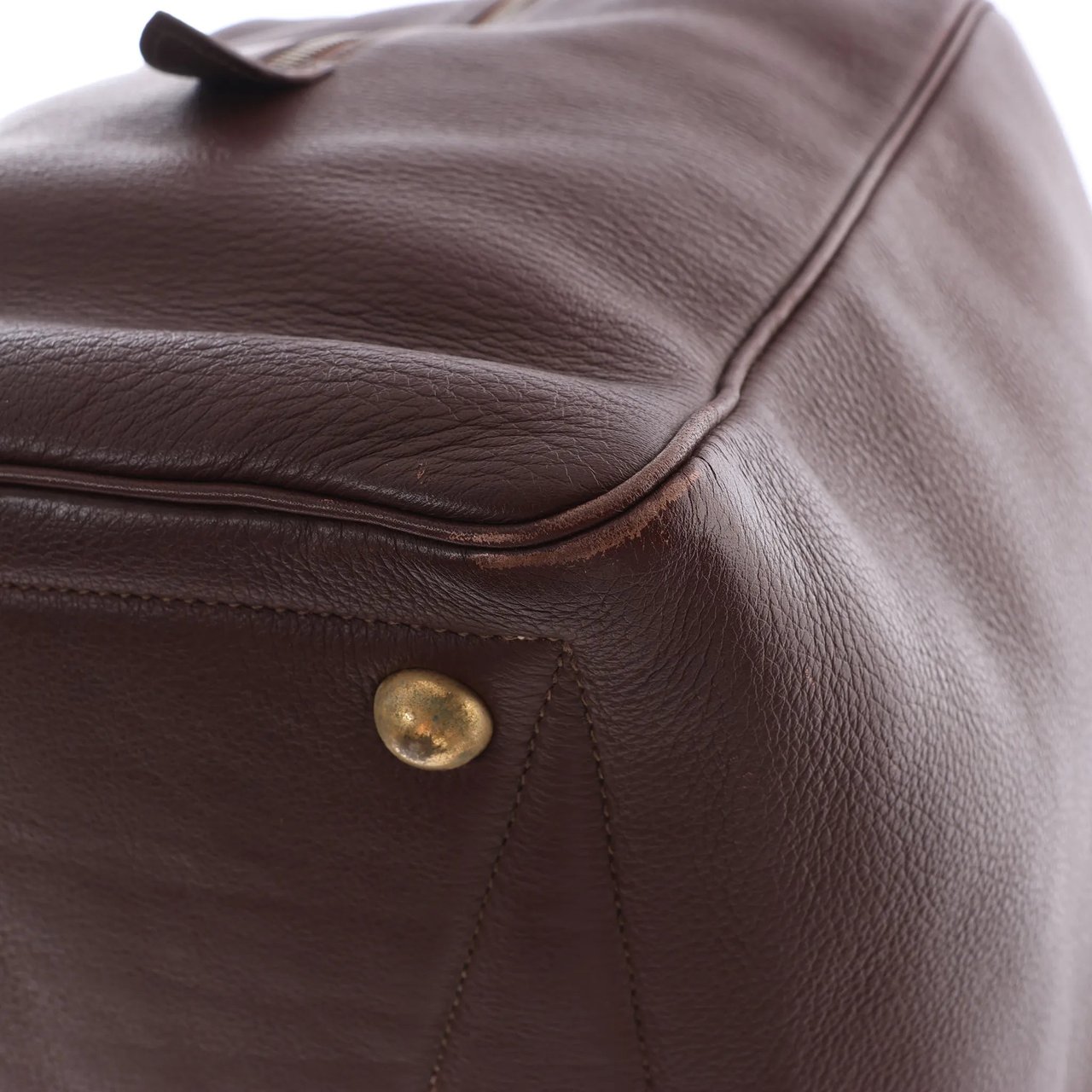 Hermès HERMES Victoria 50 Taurillon Clemence Handbag in Brown □C: 1999 Bruin