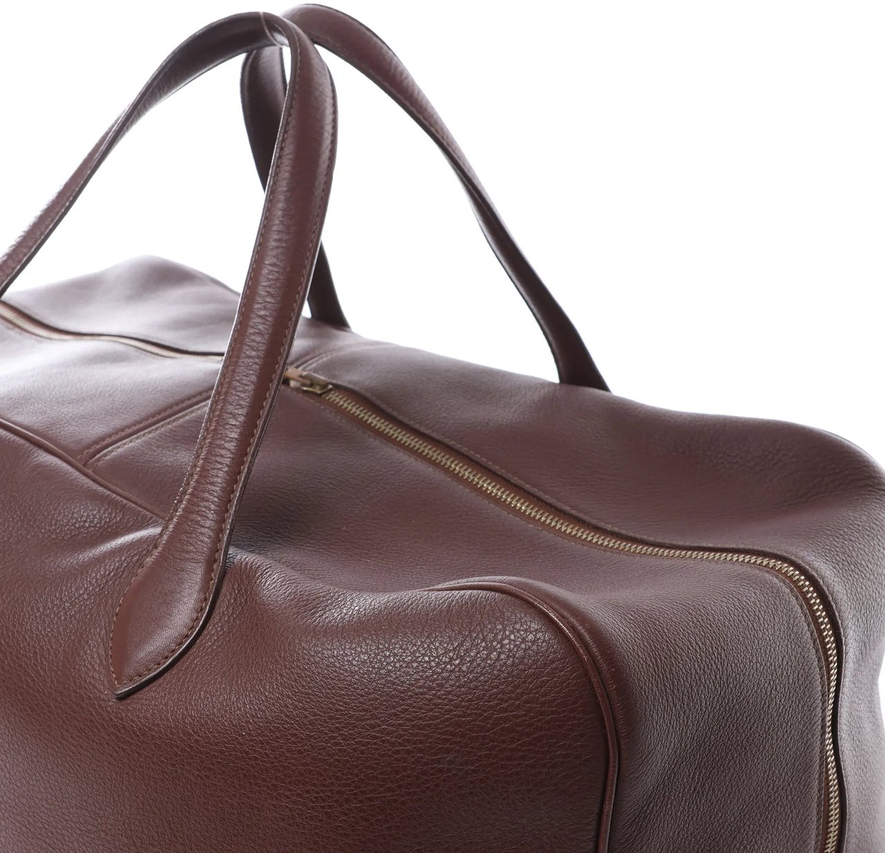 Hermès HERMES Victoria 50 Taurillon Clemence Handbag in Brown □C: 1999 Bruin