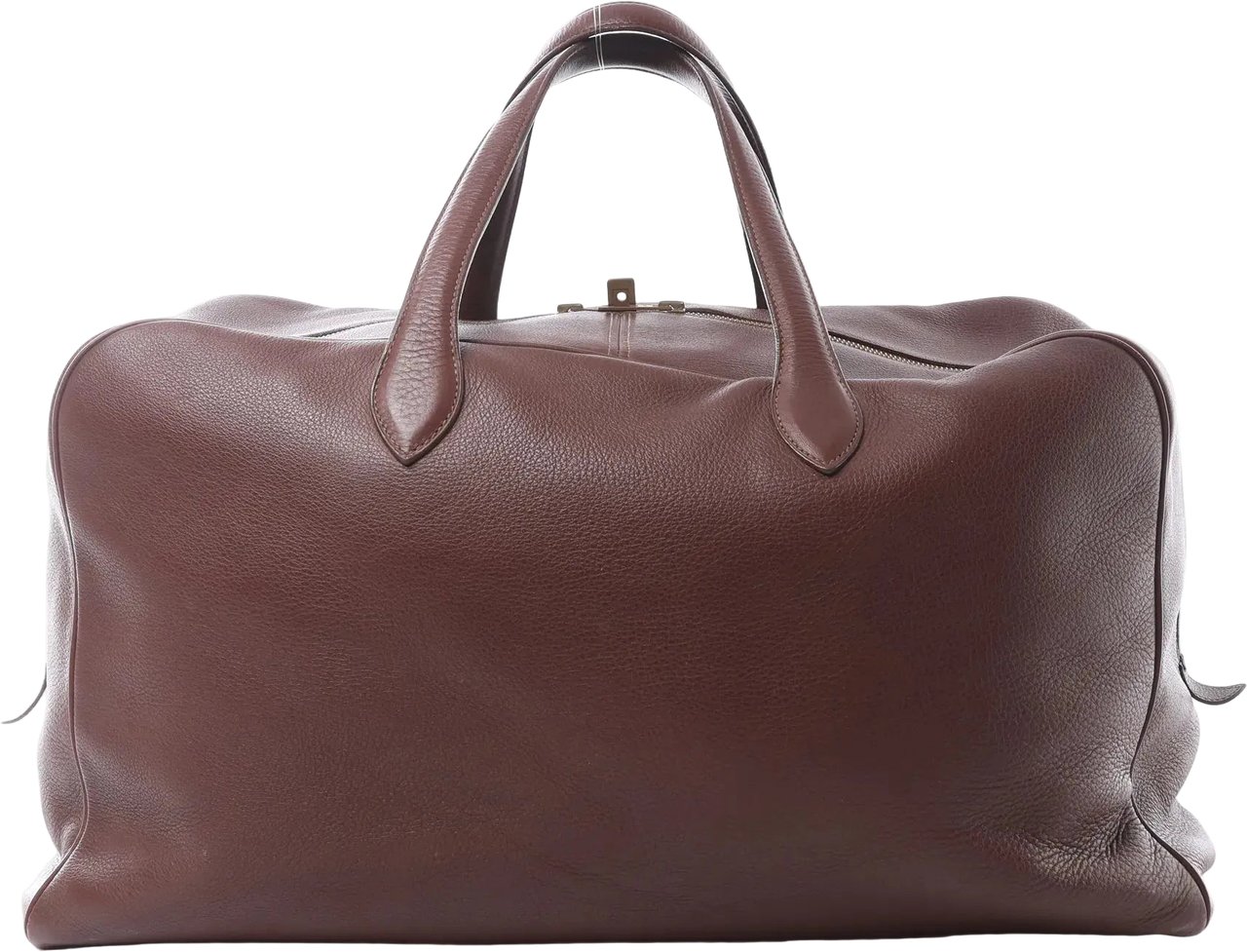 Hermès HERMES Victoria 50 Taurillon Clemence Handbag in Brown □C: 1999 Bruin