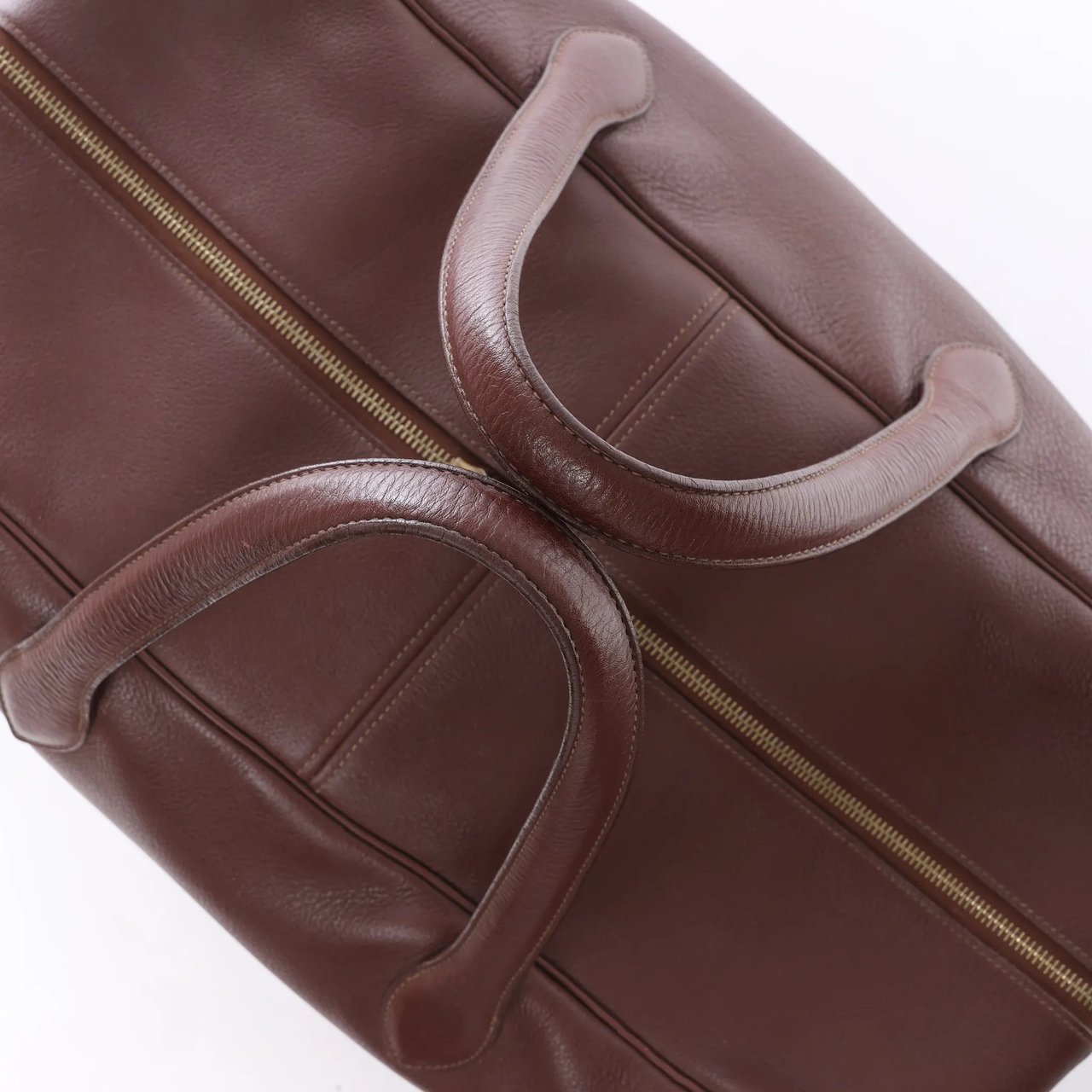 Hermès HERMES Victoria 50 Taurillon Clemence Handbag in Brown □C: 1999 Bruin