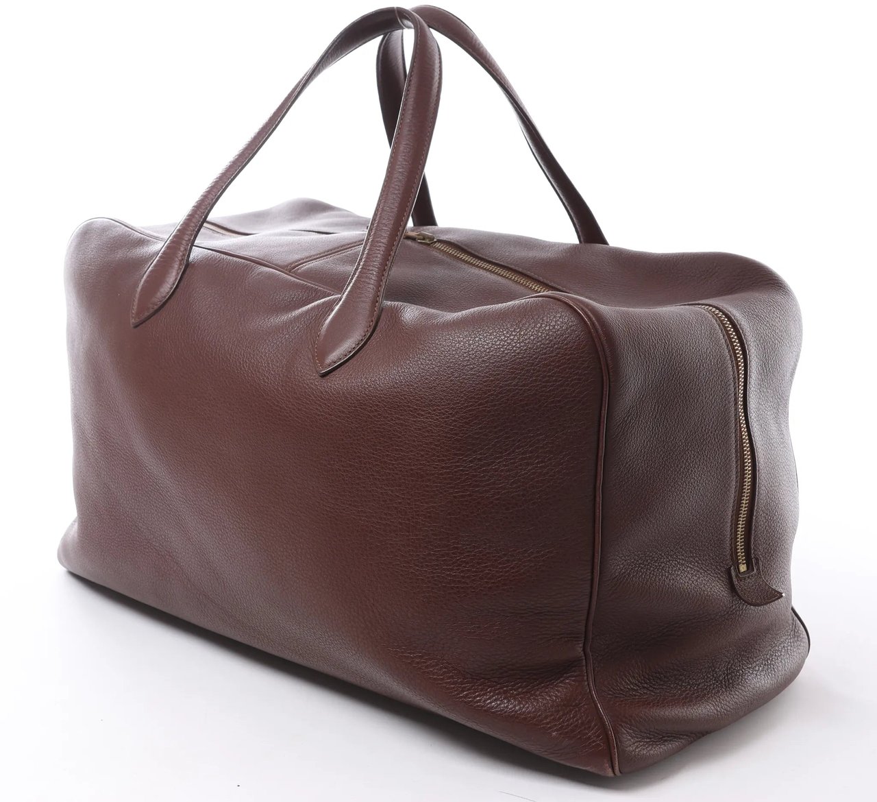 Hermès HERMES Victoria 50 Taurillon Clemence Handbag in Brown □C: 1999 Bruin