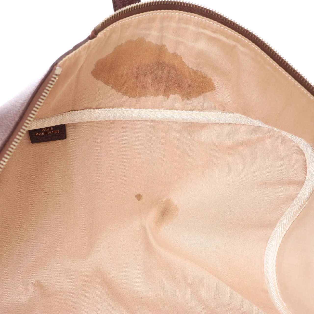 Hermès HERMES Victoria 50 Taurillon Clemence Handbag in Brown □C: 1999 Bruin