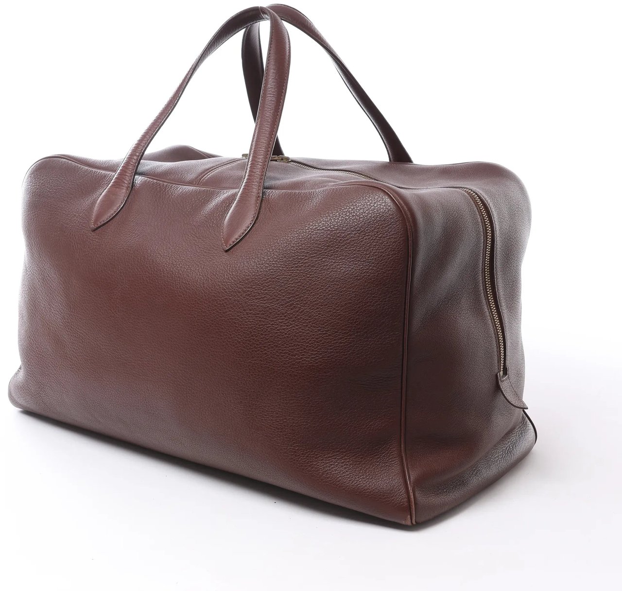 Hermès HERMES Victoria 50 Taurillon Clemence Handbag in Brown □C: 1999 Bruin