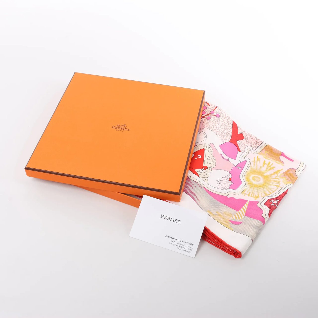 Hermès Carré 90 "CA DECOIFFE" Silk handkerchief in Pink Divers