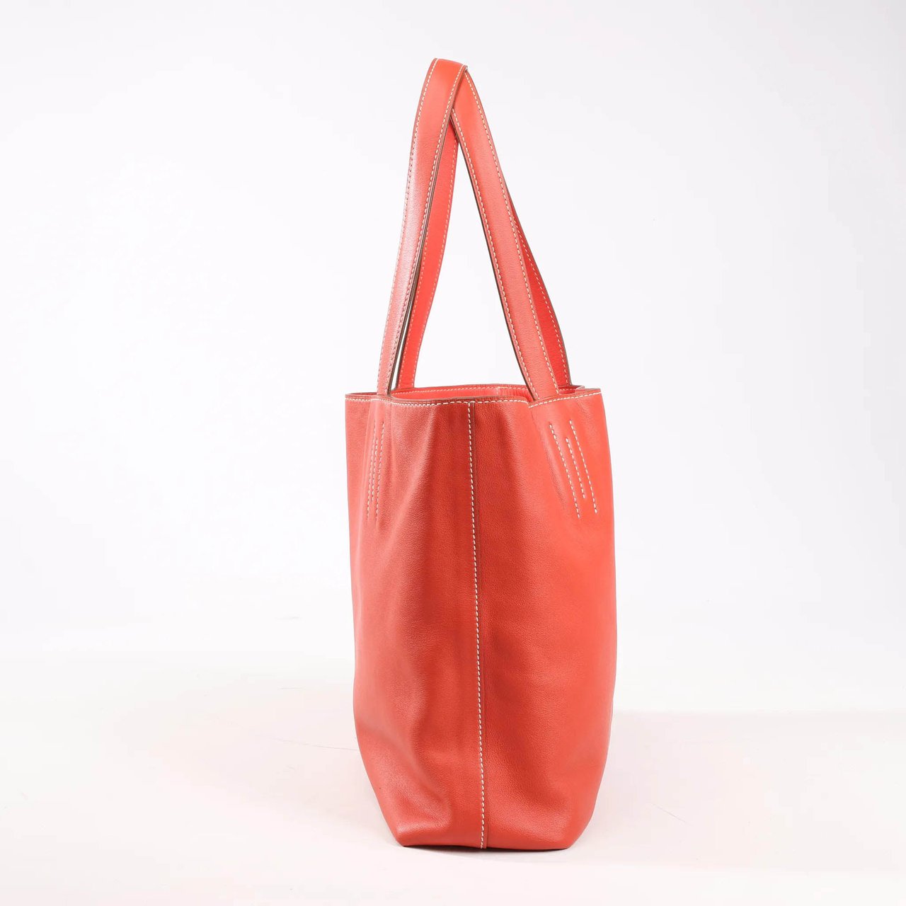 Hermès HERMES Double Sense 28 Veau Swift Shoulder Bag in Sanguine x Rose Jaipur □R: 2014 Rood