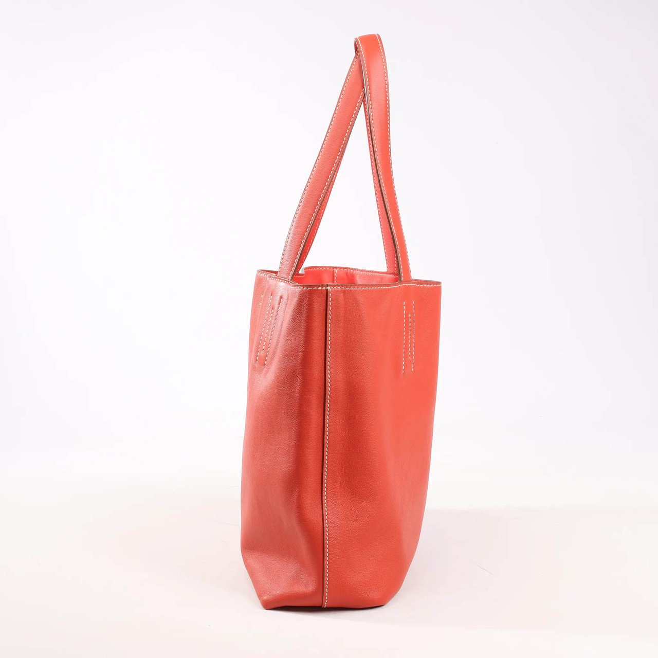 Hermès HERMES Double Sense 28 Veau Swift Shoulder Bag in Sanguine x Rose Jaipur □R: 2014 Rood