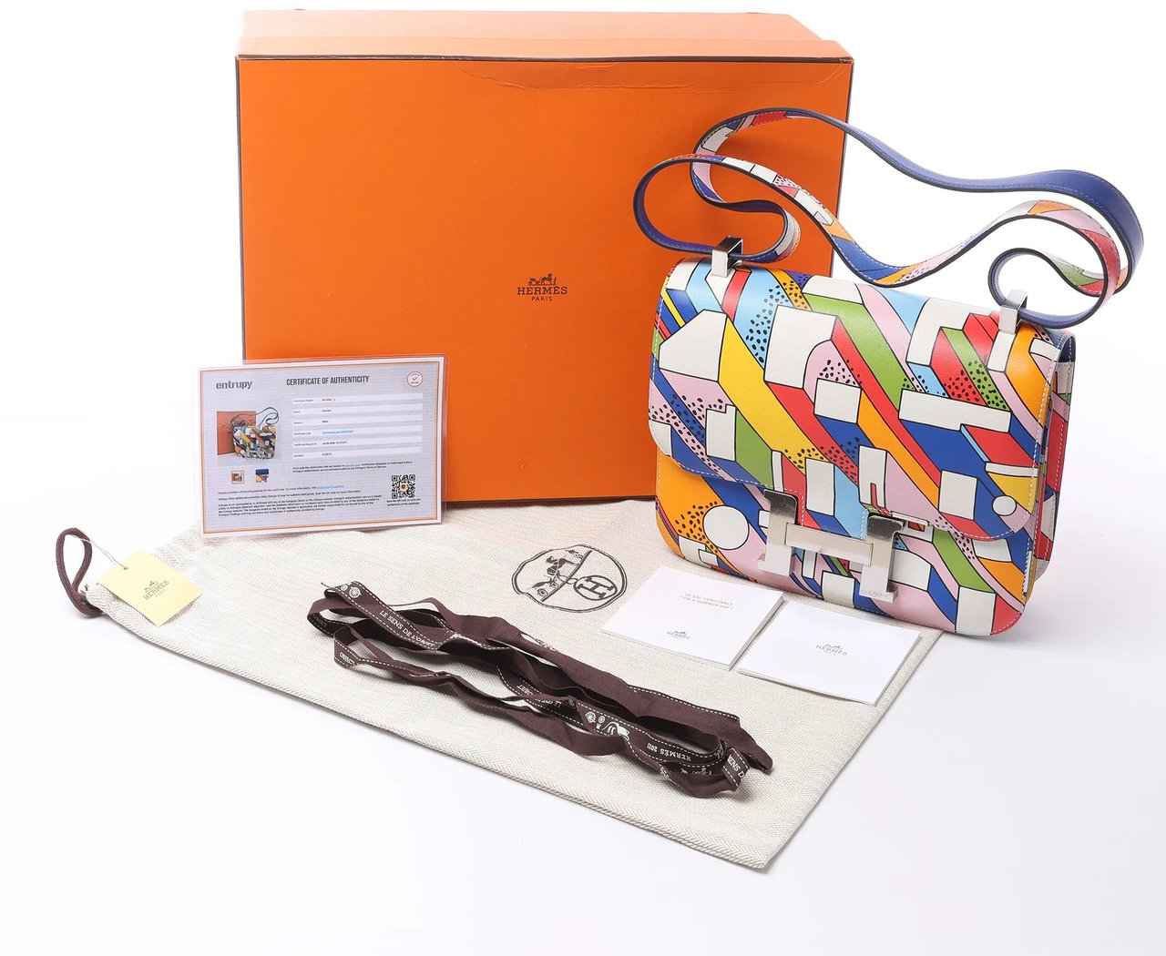Hermès Hermes Constance 3 24 On A Summer Day Veau Swift Leather Crossbody Bag in Multicolor A:2017 Divers