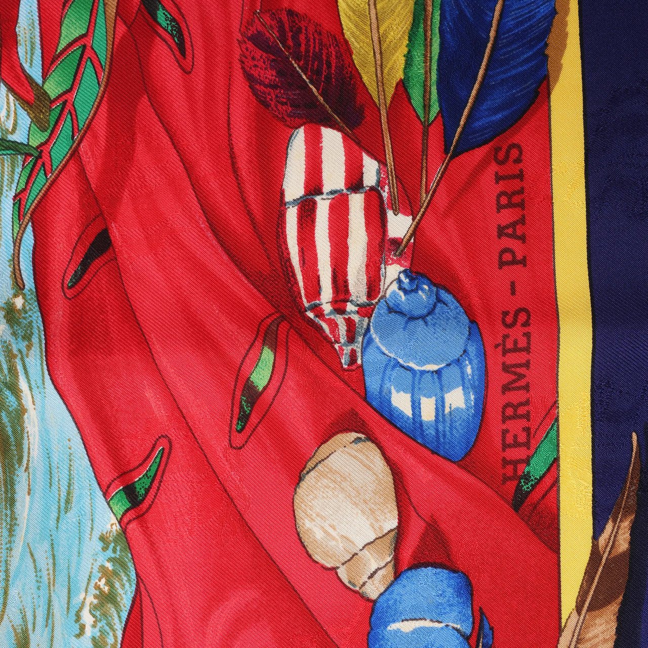 Hermès Carré 90 "Christoffer Columbus decouvre l'Amerique" Silk handkerchief in Blue Blauw