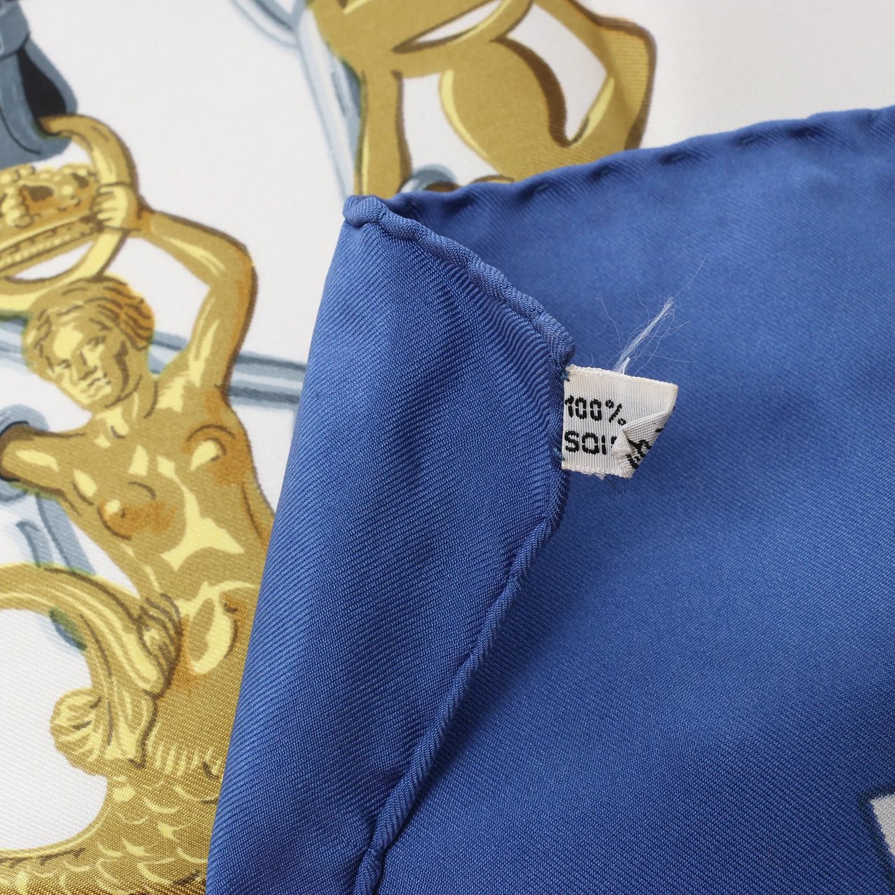 Hermès Carré 90 "BRIDES de GALA" Silk handkerchief in Blue Blauw