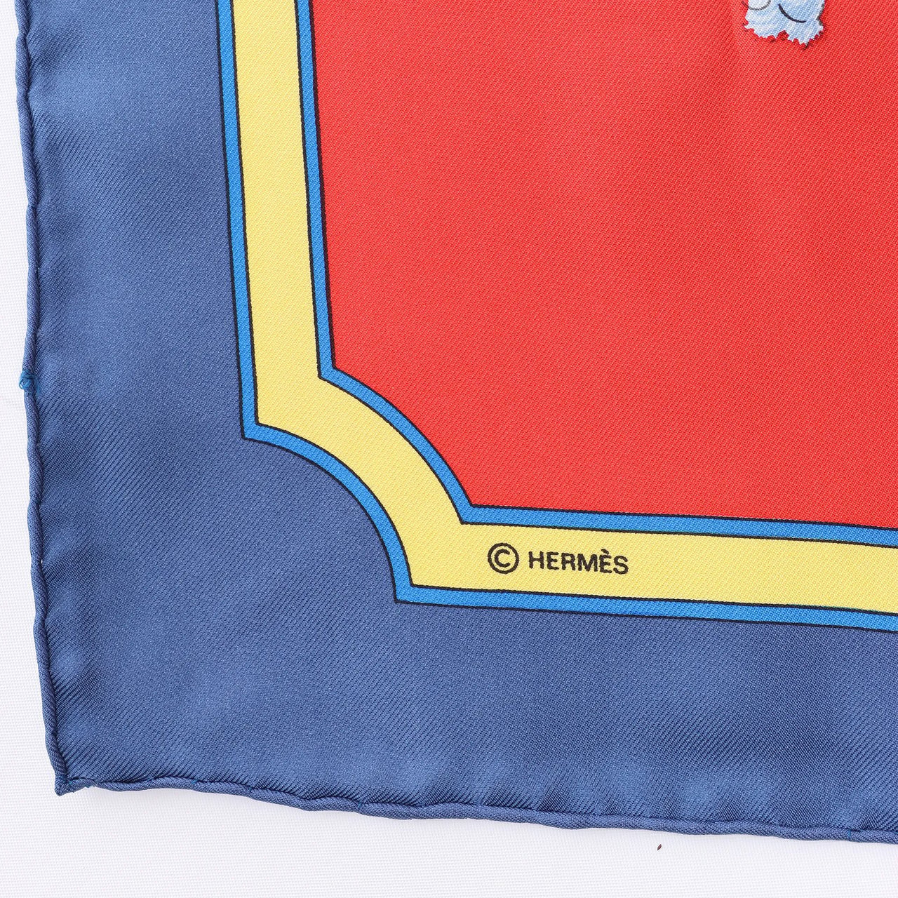 Hermès Carré 90 "CARROUSEL" Silk handkerchief in Red Divers
