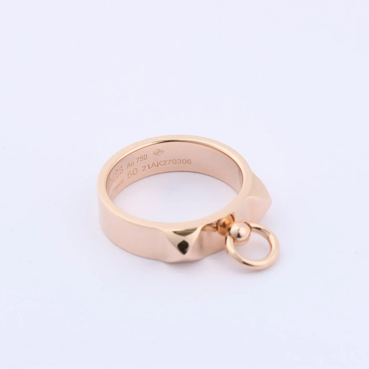 Hermès Hermes Collier de Chien Ring 750(PG) 6.5g 50 21AK270306 Goud