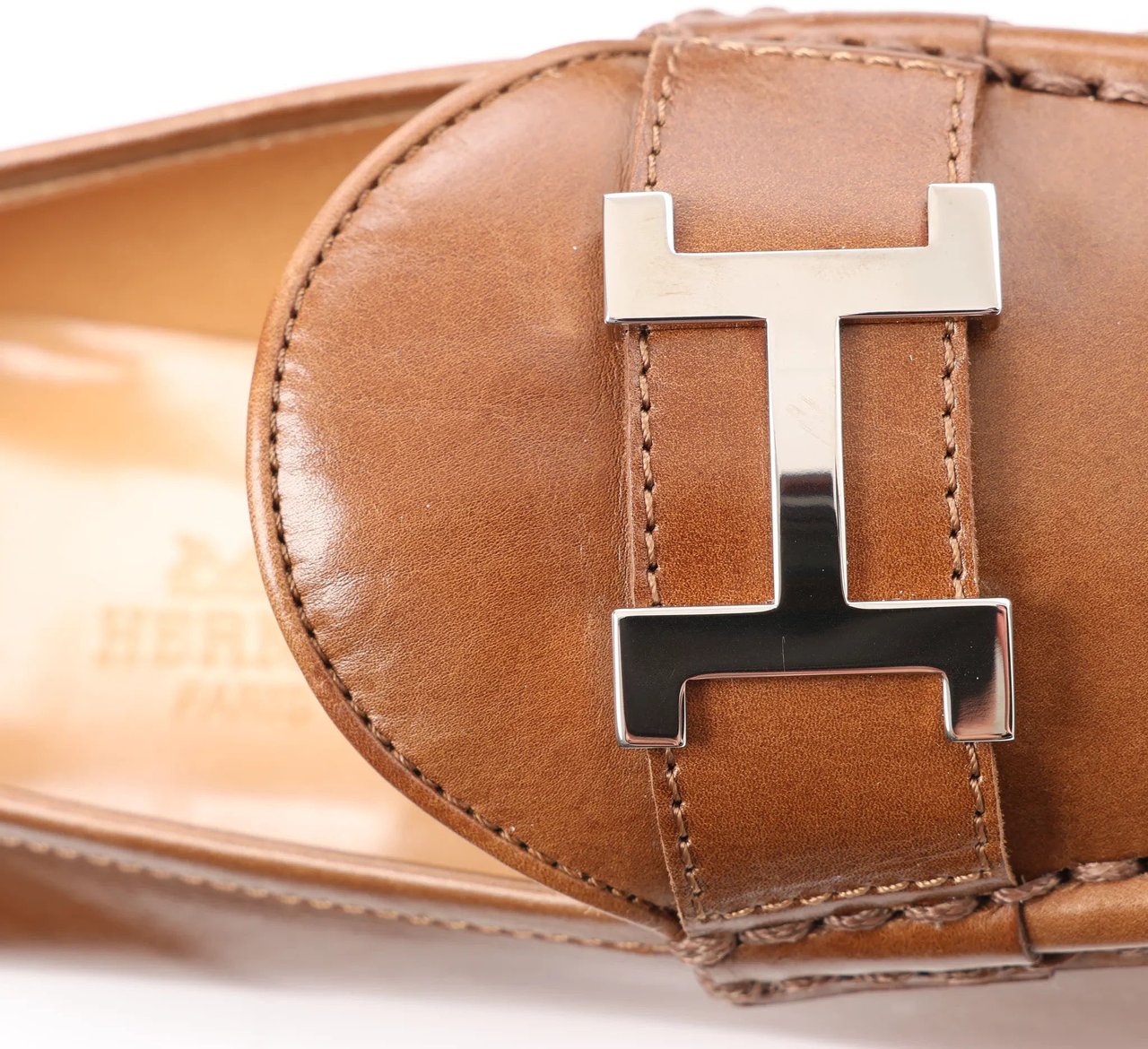 Hermès HERMES Constance Leather Loafer in Brown, Size 36 EU Divers