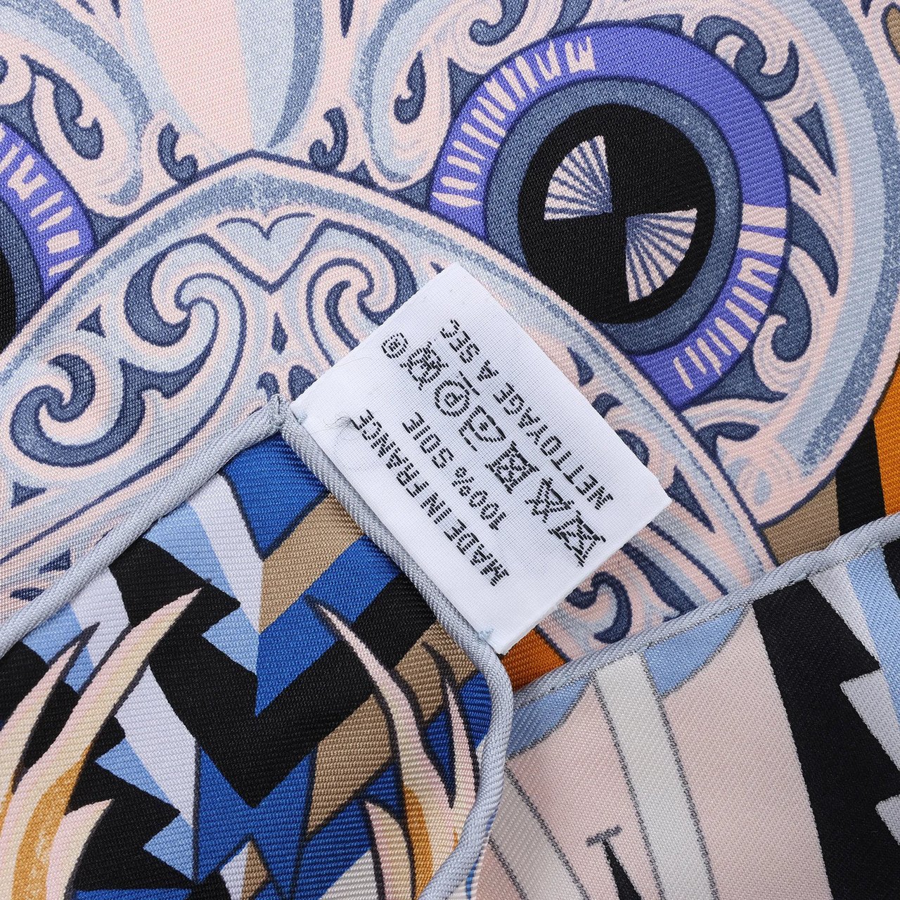 Hermès Carré 90 "Kawaora" Silk handkerchief in Blue Blauw