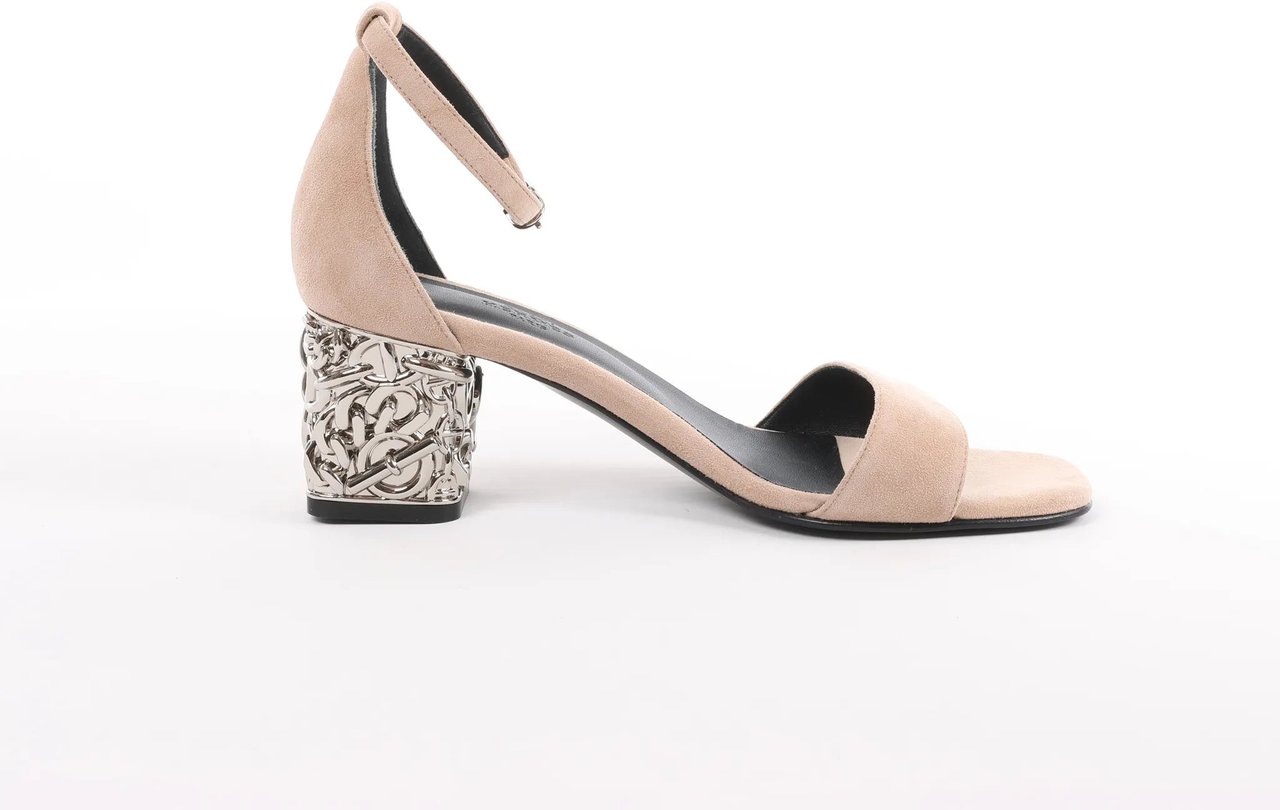 Hermès HERMES Glam Chaîne d'Ancre Suede Sandals in Beige, Size 37 EU Beige