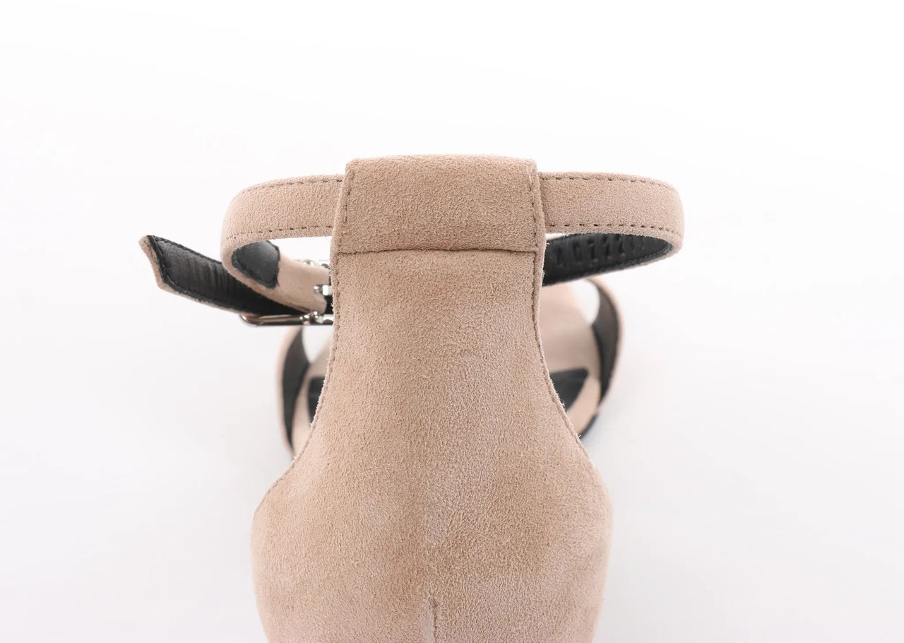 Hermès HERMES Glam Chaîne d'Ancre Suede Sandals in Beige, Size 37 EU Beige