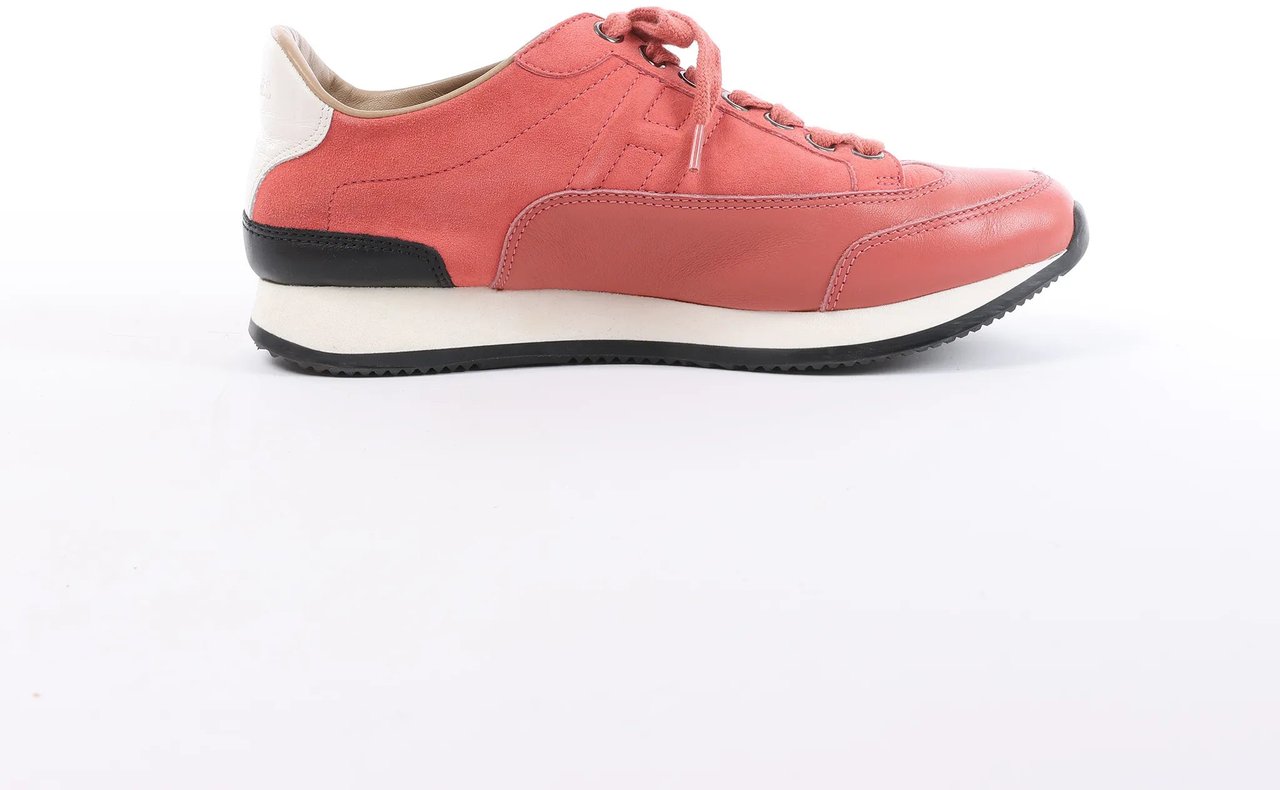 Hermès Quick Leather x Suede Sneakers in Pink, Size EU 37 Roze