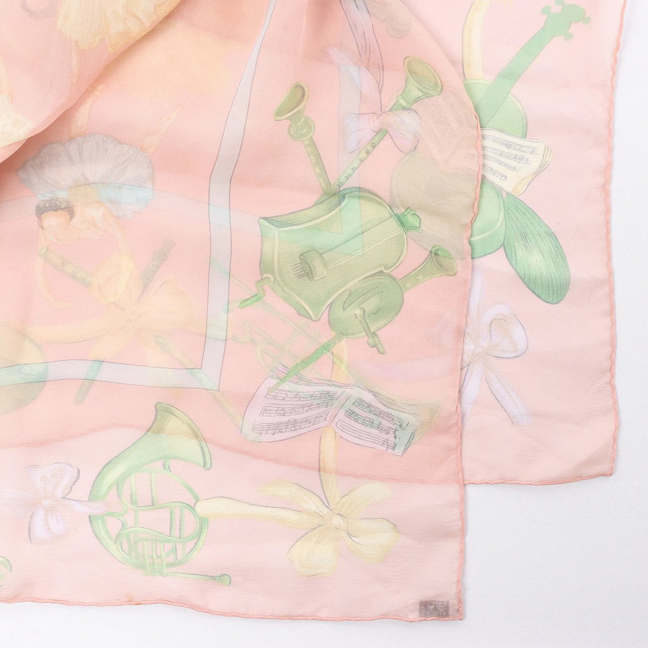 Hermès Carré 90 "La Dance ballet" Silk handkerchief in Pink Roze