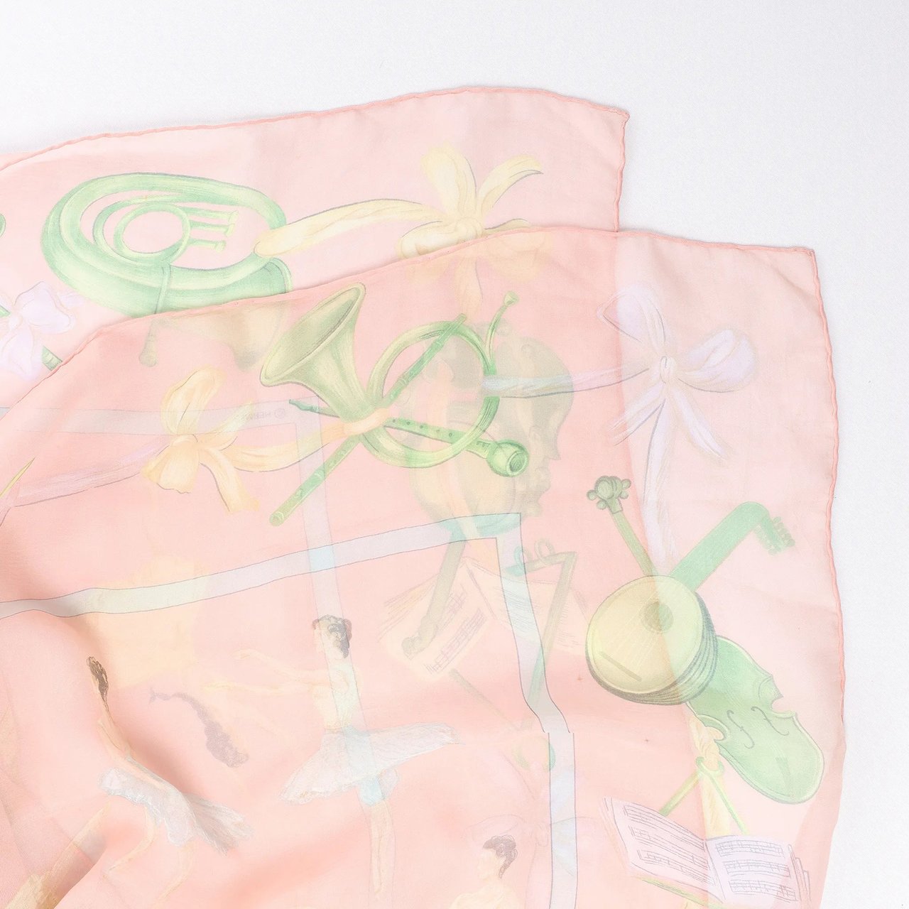 Hermès Carré 90 "La Dance ballet" Silk handkerchief in Pink Roze