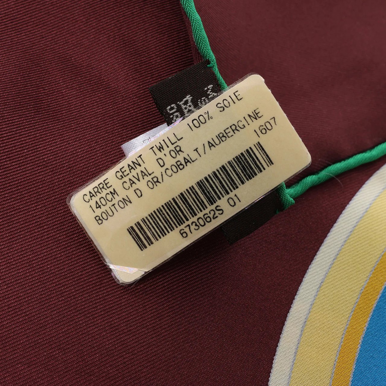 Hermès Carré 140 "Eperon d'Or" Silk handkerchief in Blue x Brown Divers