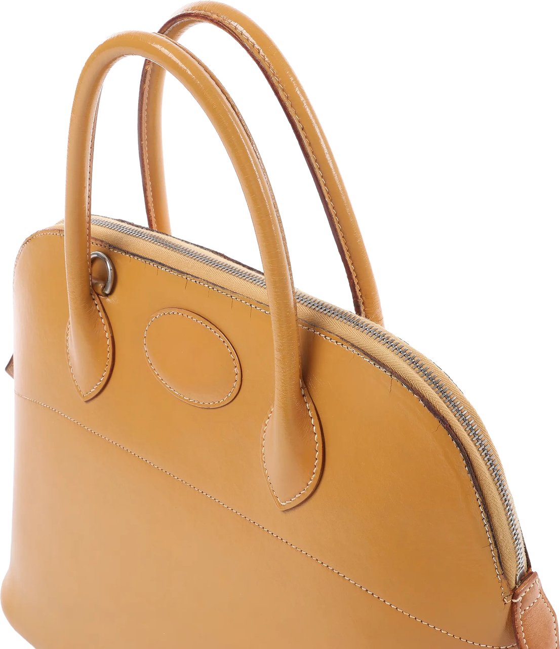 Hermès HERMES Bolide 35 Leather Handbag in Natural Brown □D: 2000 Bruin