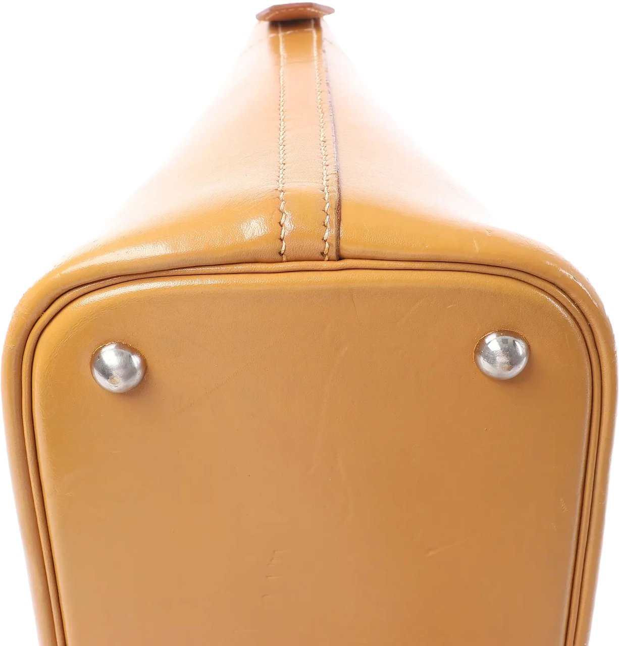 Hermès HERMES Bolide 35 Leather Handbag in Natural Brown □D: 2000 Bruin