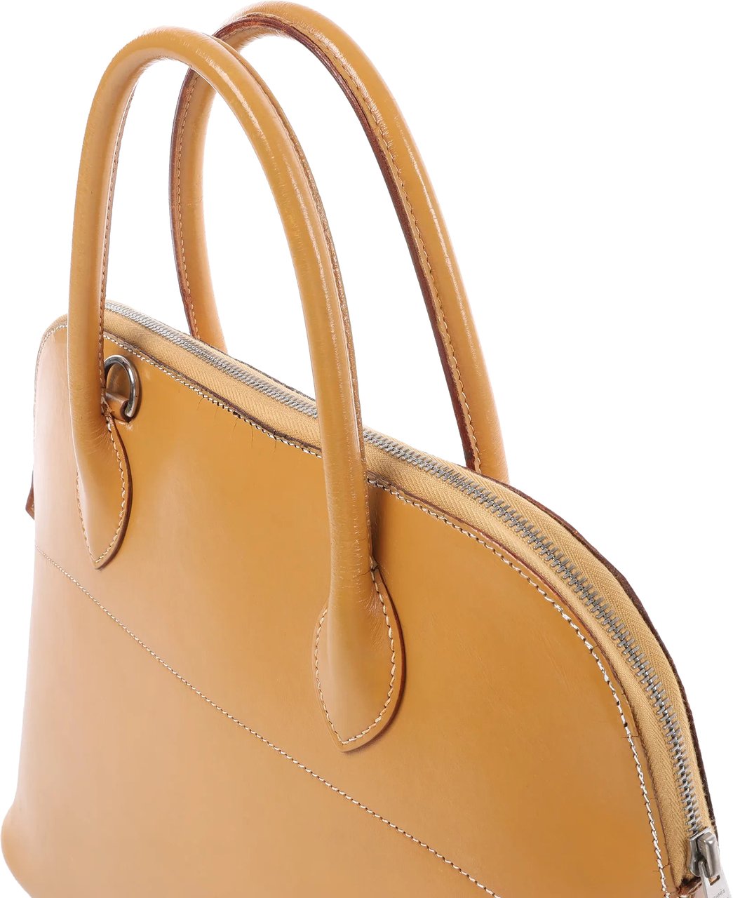 Hermès HERMES Bolide 35 Leather Handbag in Natural Brown □D: 2000 Bruin
