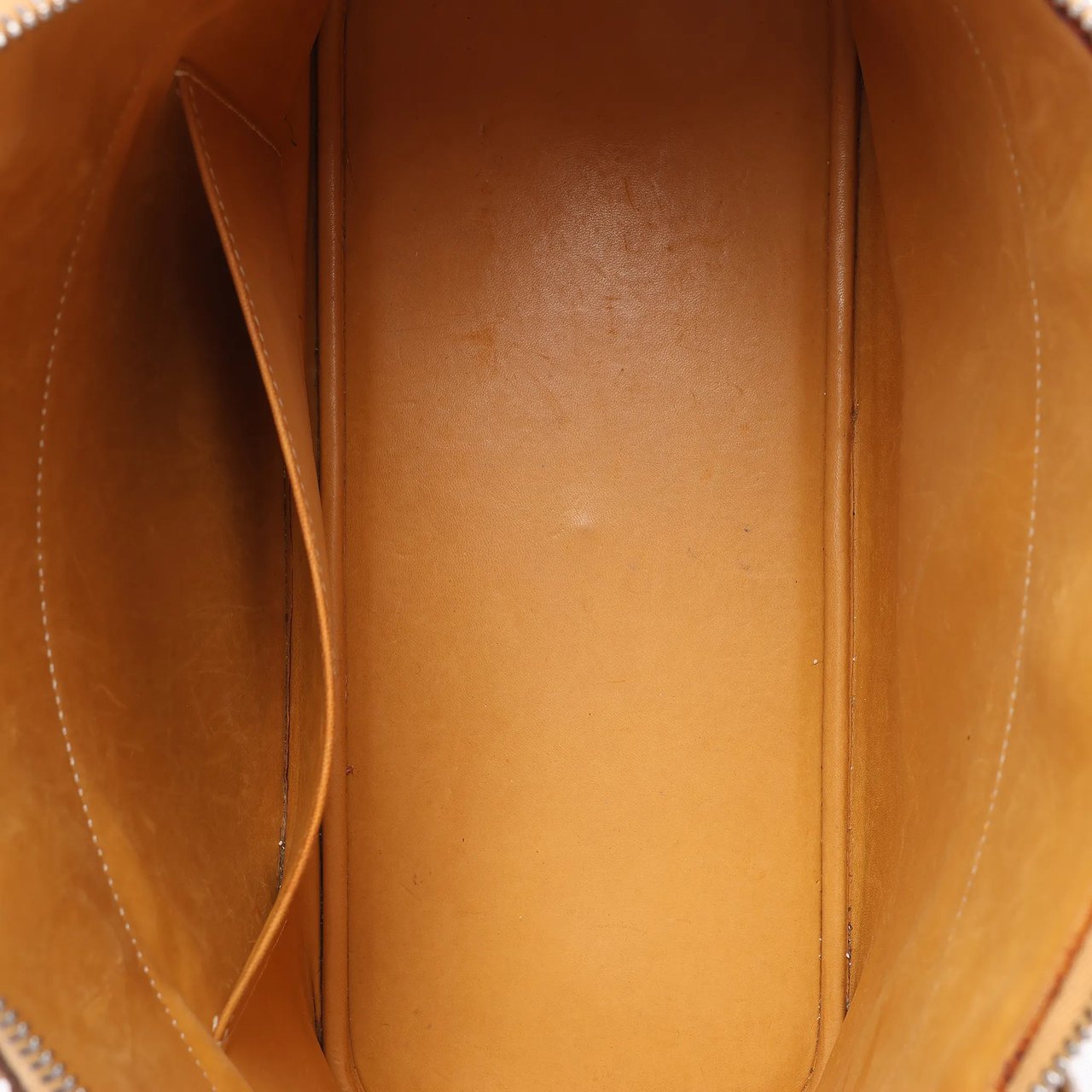 Hermès HERMES Bolide 35 Leather Handbag in Natural Brown □D: 2000 Bruin