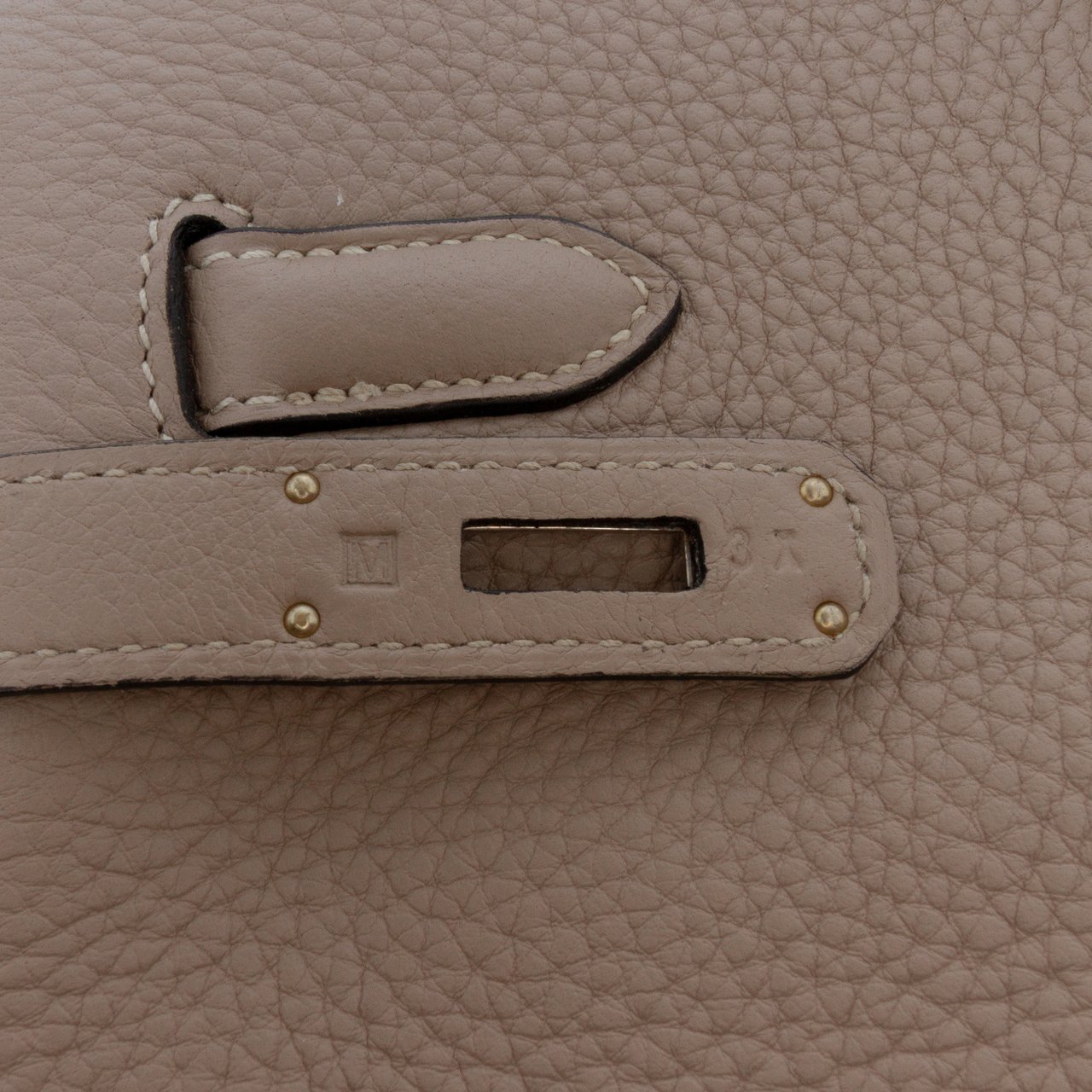 Hermès Clemence Birkin Retourne 35 Bruin