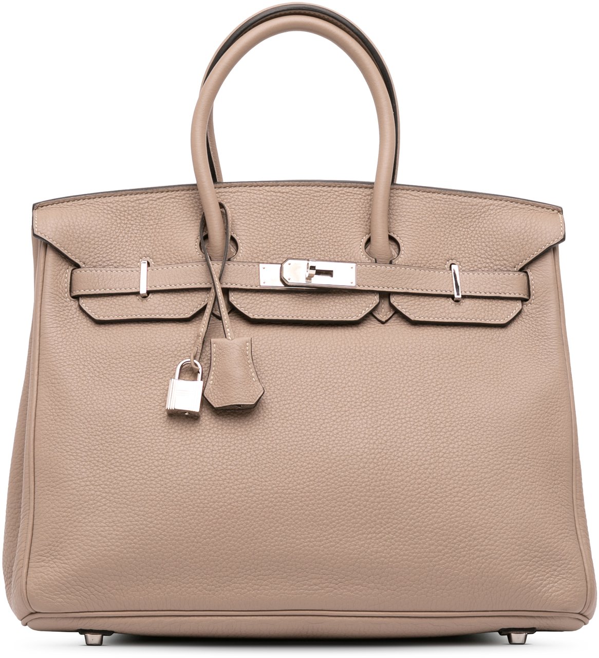 Hermès Clemence Birkin Retourne 35 Bruin