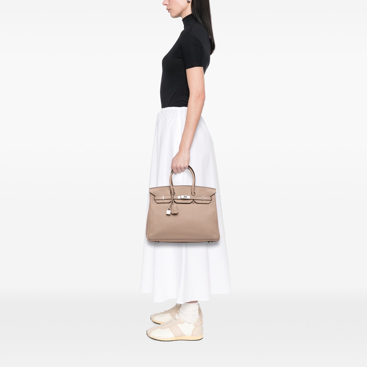 Hermès Clemence Birkin Retourne 35 Bruin