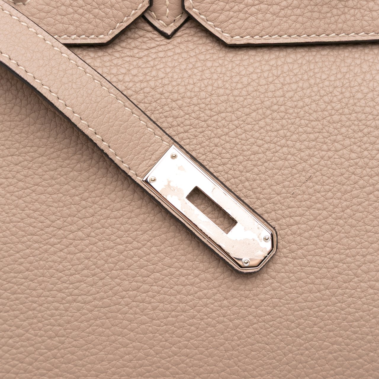 Hermès Clemence Birkin Retourne 35 Bruin