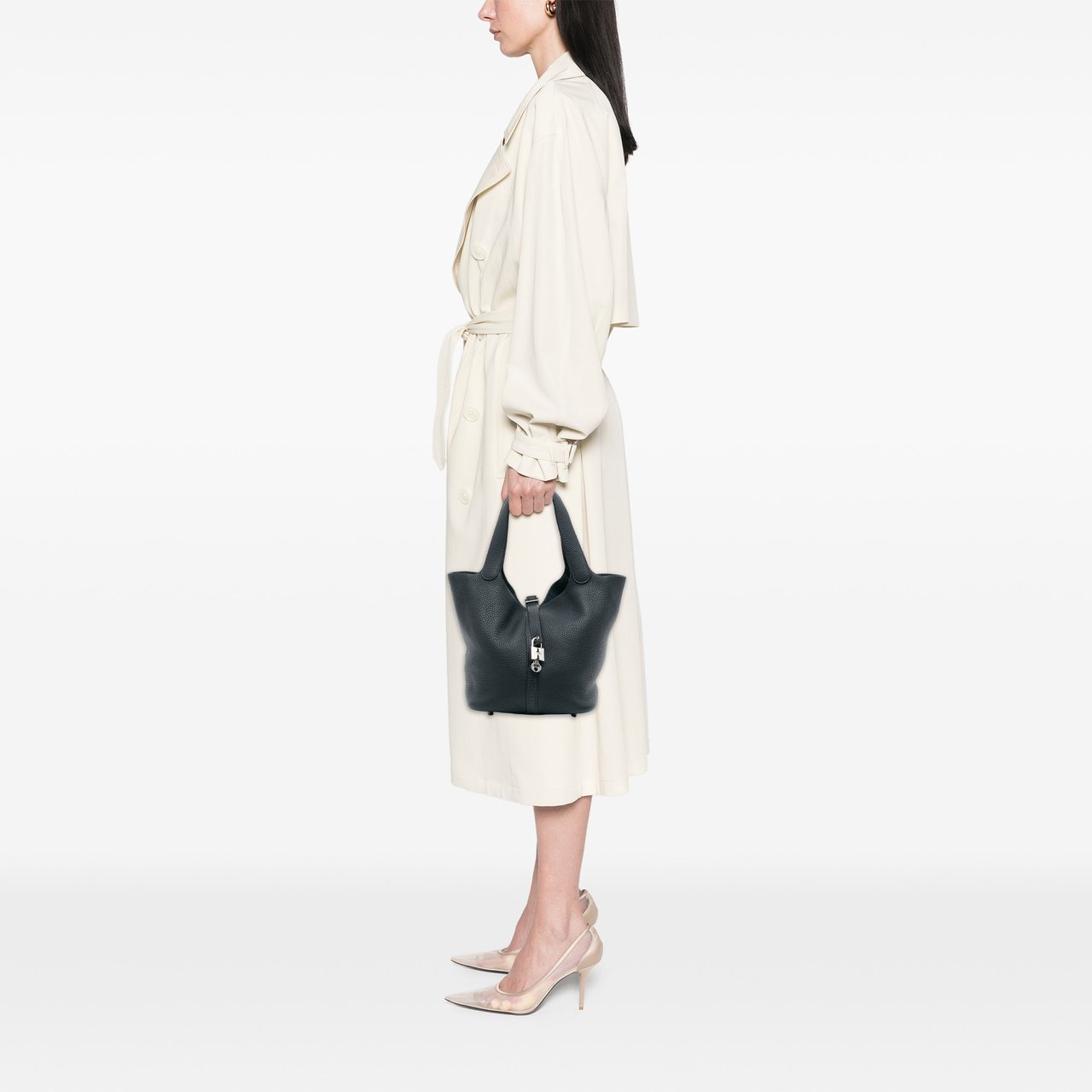 Hermès Clemence Picotin Lock 22 Blauw