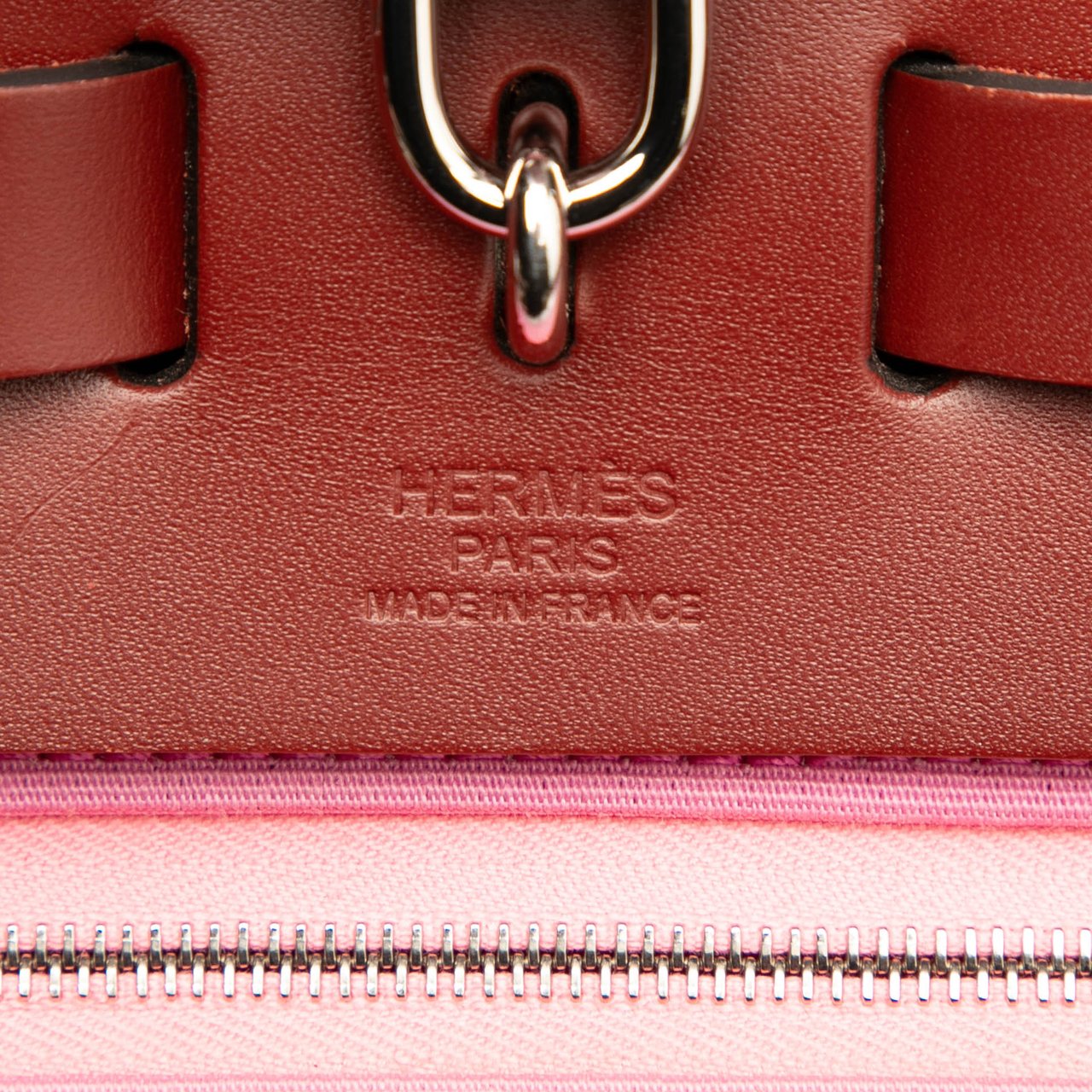 Hermès Toile Herbag Zip Retourne Verso 31 Rood